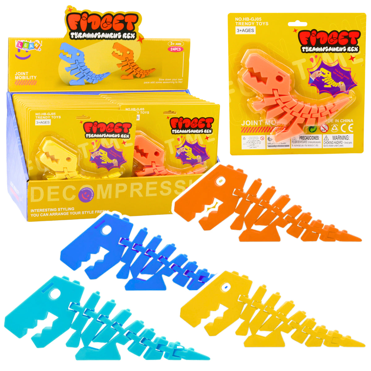 Dinosaur Puzzle Fidget 3d Puzzle Flexible Bendable Mix