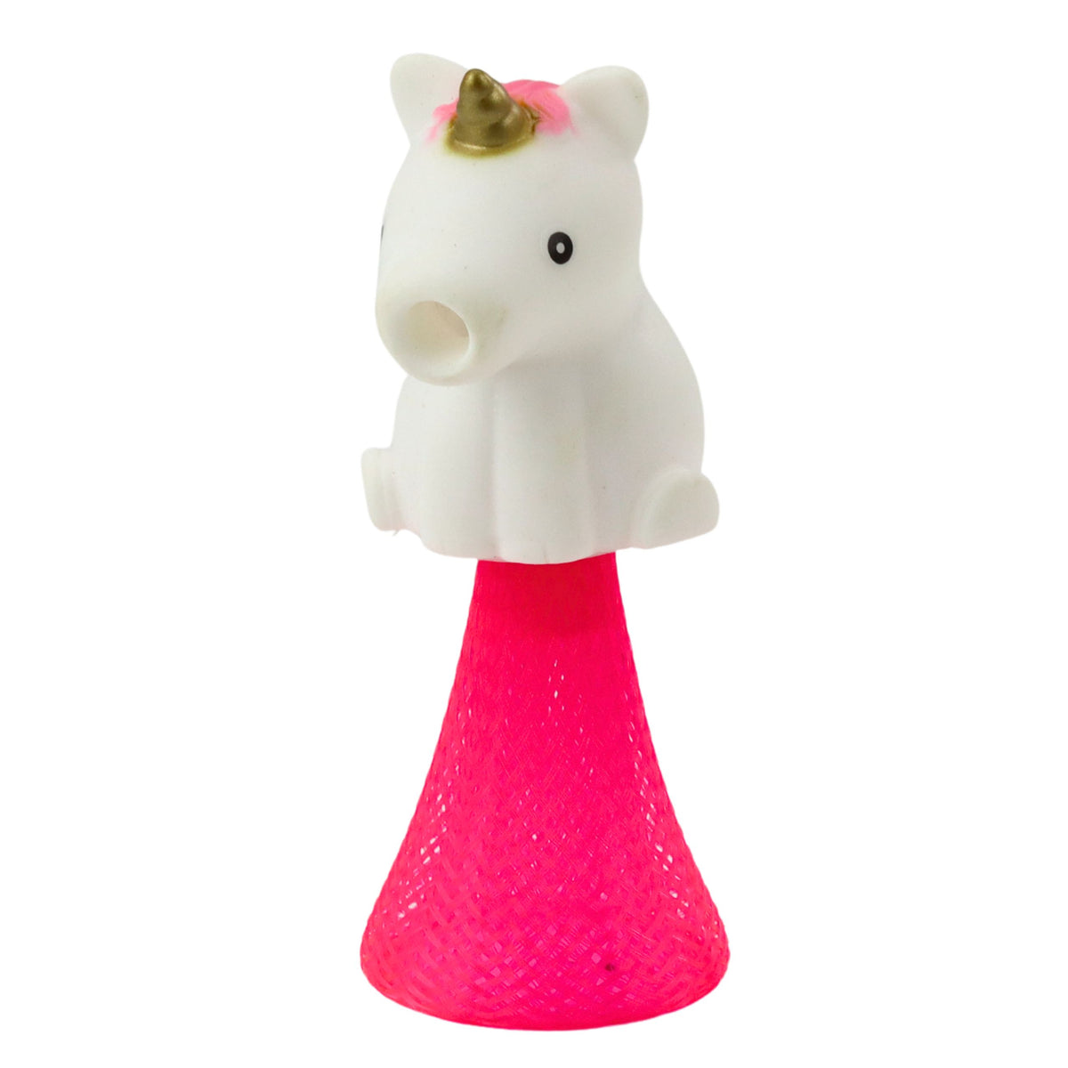 Jumping Unicorn On Spring Pop Up White Pink 10cm Mix