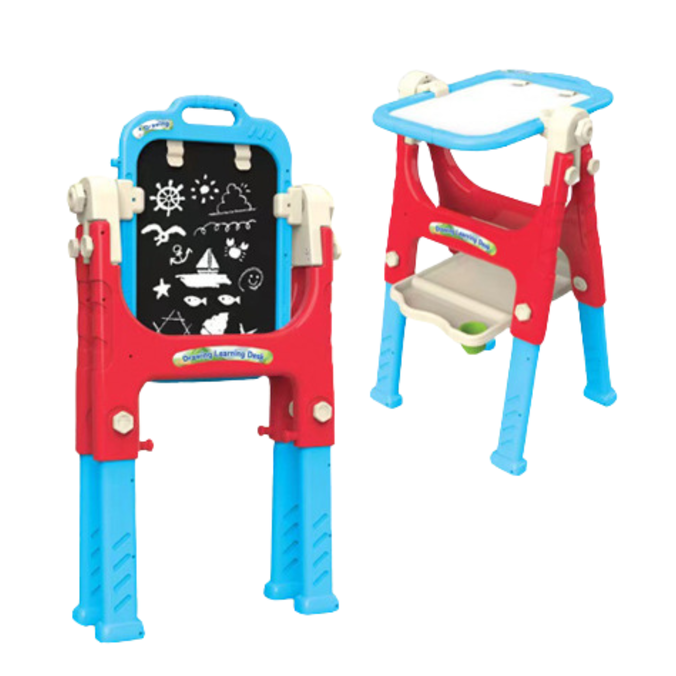 5in1 Educational Board With Chair Multifunctional Accessories Blue