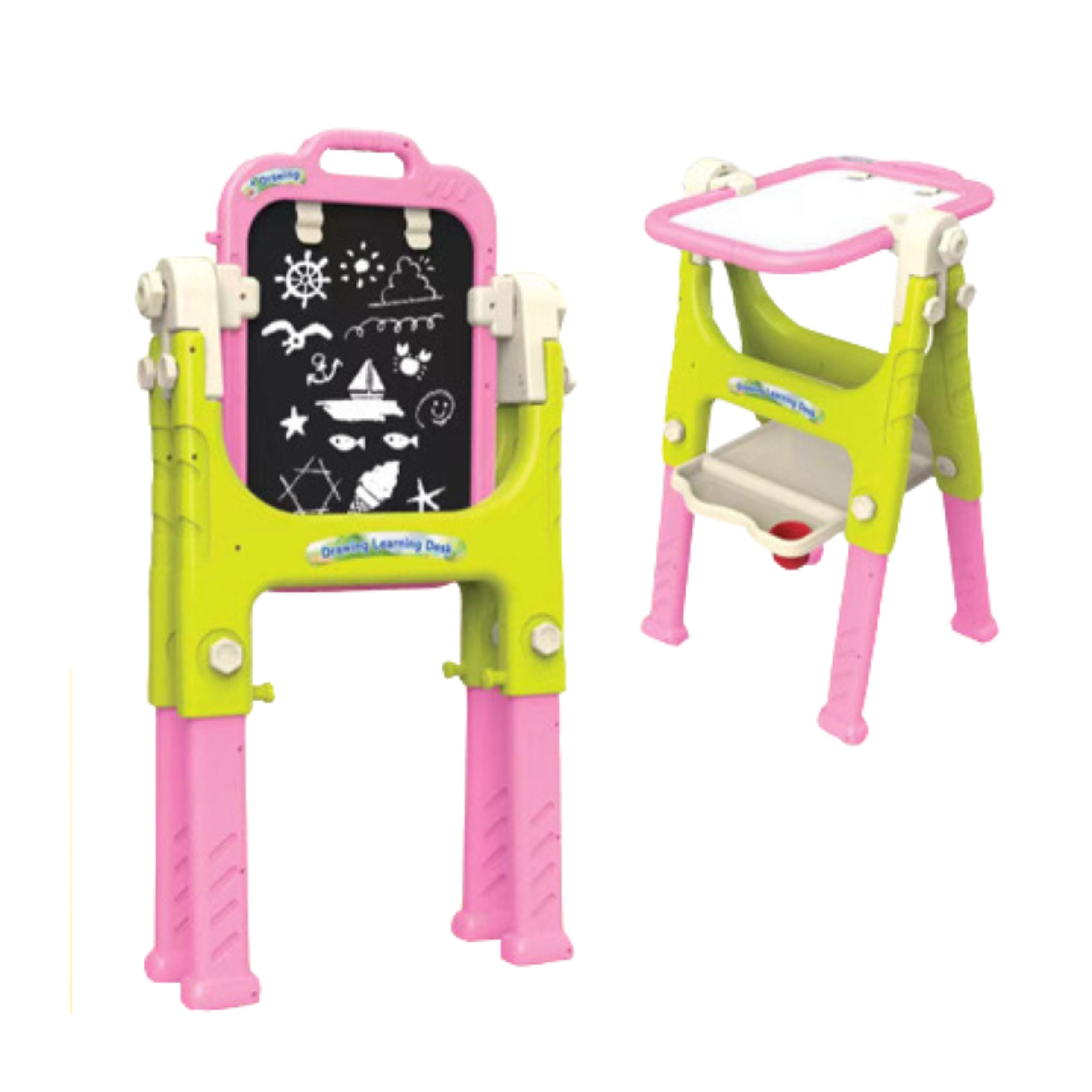 5in1 Educational Board With Chair Multifunctional Accessories Pink