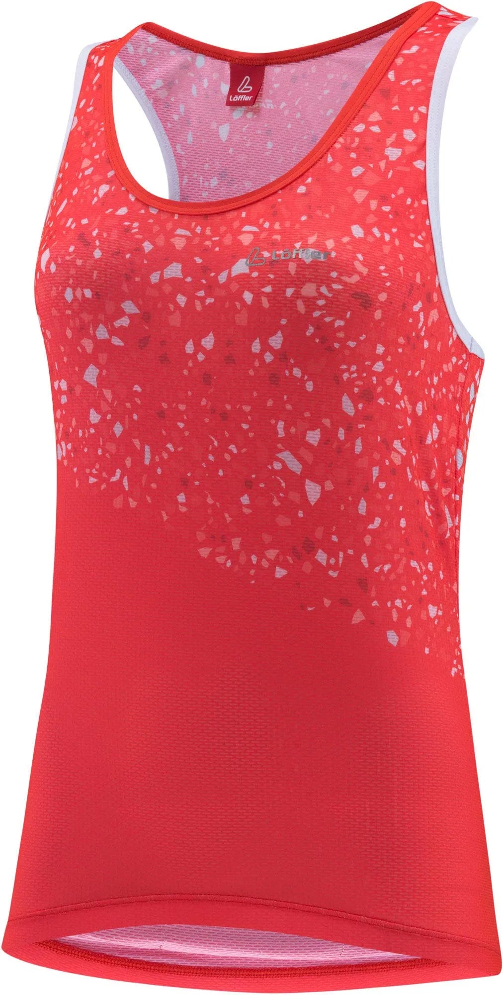 Löffler bicicleta feminina racerback top vent fire op laranja 44