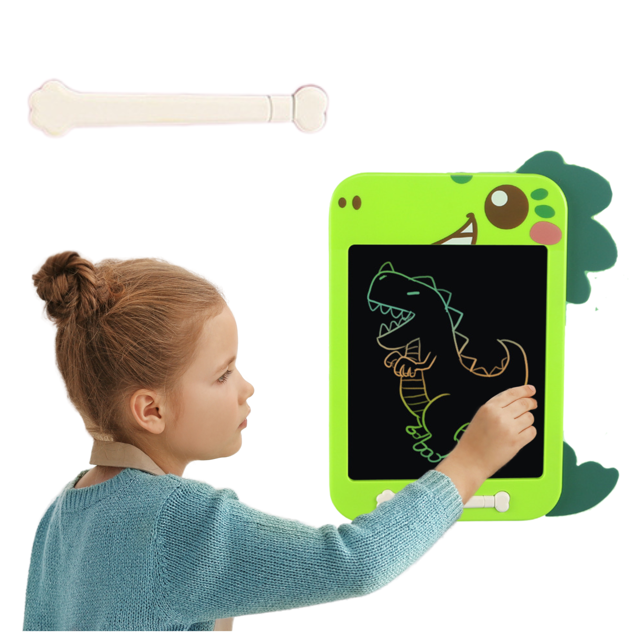 Marker Drawing Board Writing Lcd Dinosaur Stylus Green
