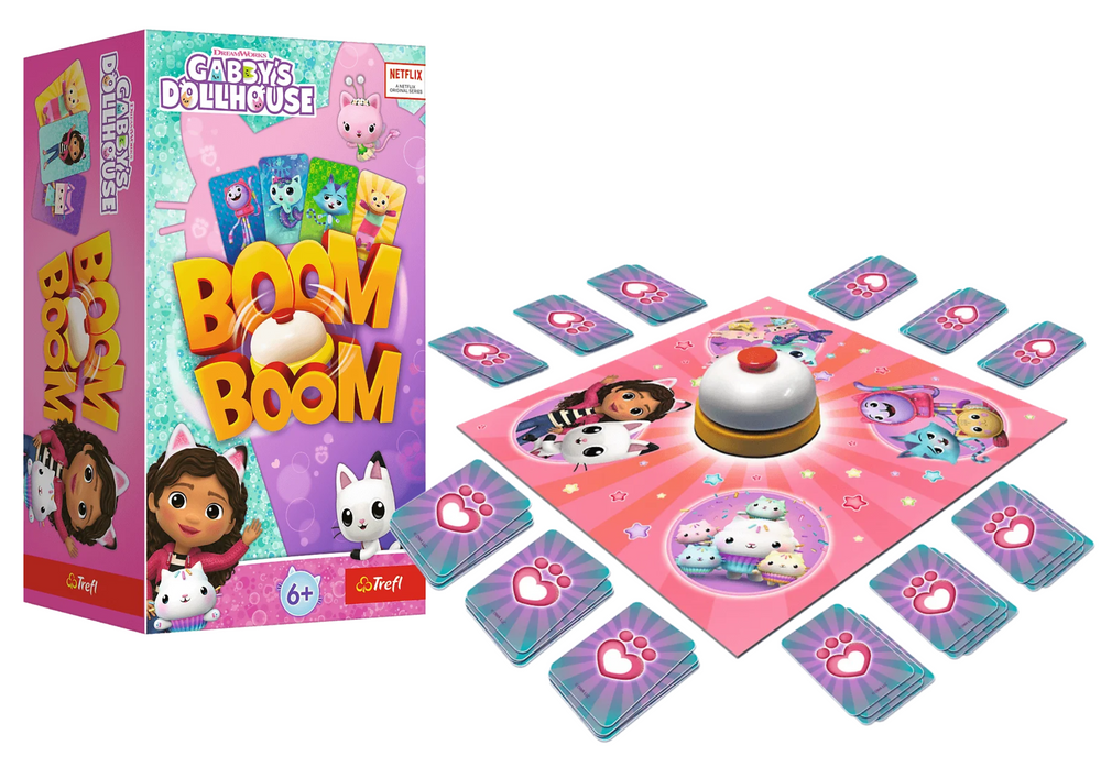 Familienspiel Boom Boom Katzenhaus Gabi Trefl 02548