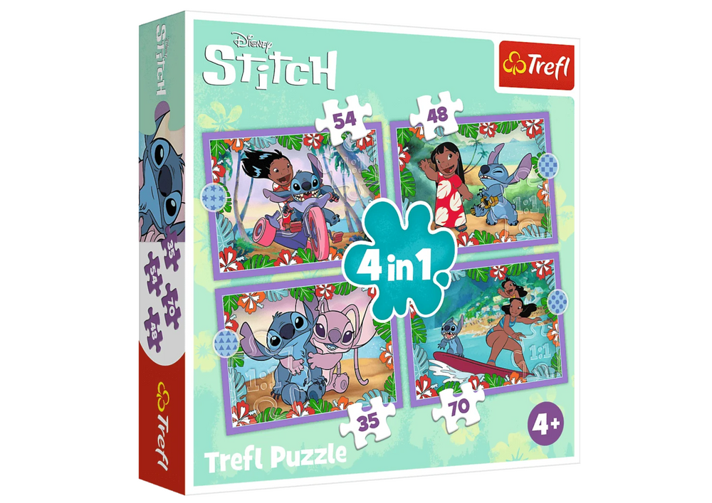 Puzzle 4in1 Crazy Day Lilo E Stitch Trefl 34633