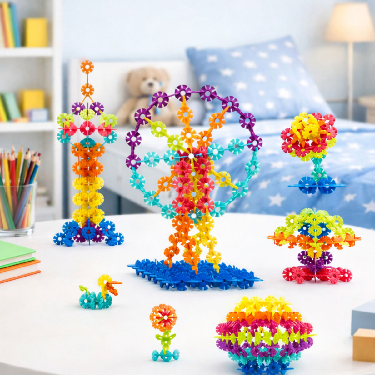 Snowflake Building Blocks Set In A Suitcase 140pcs