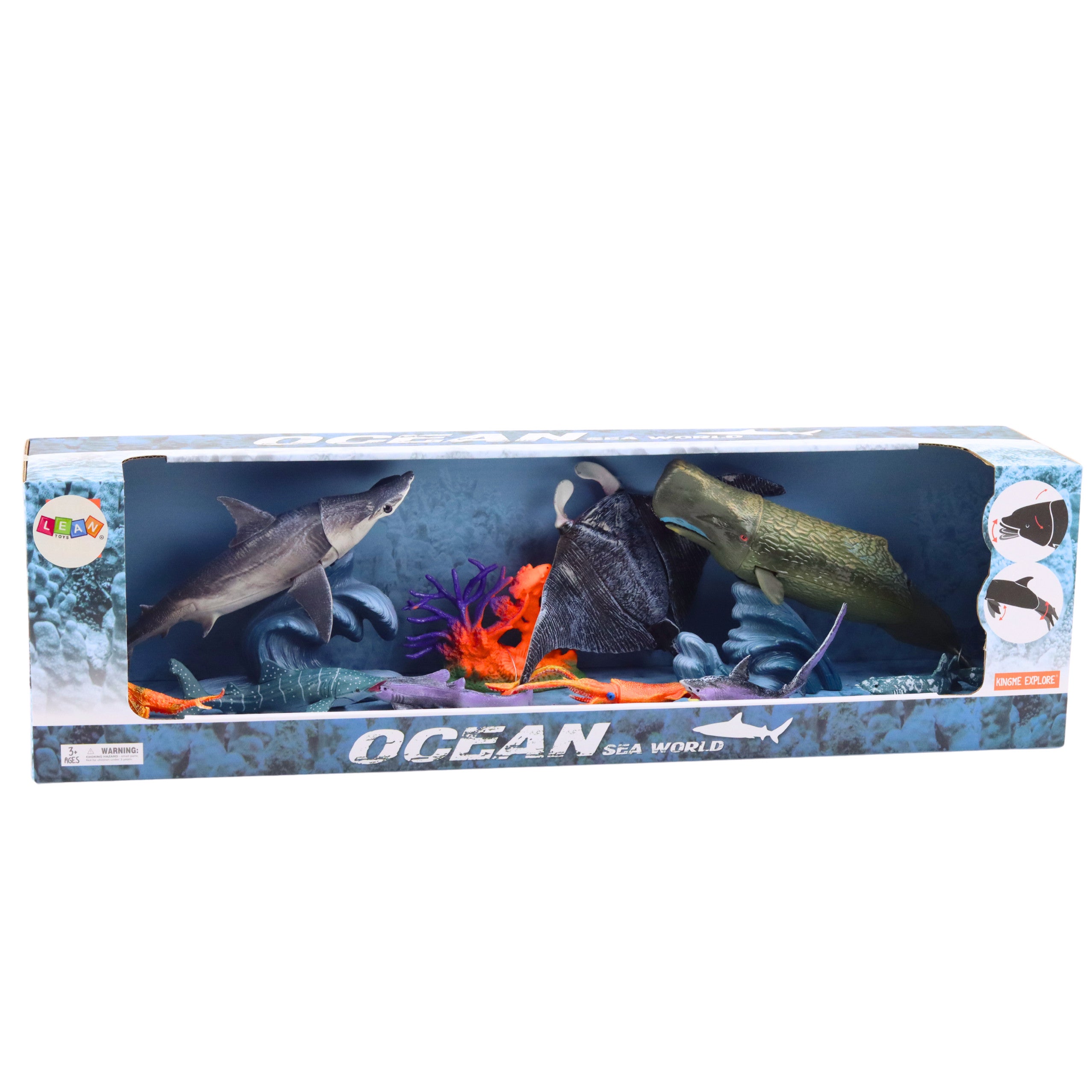 Set Of Figures Sea Animals Movable Elements Ray