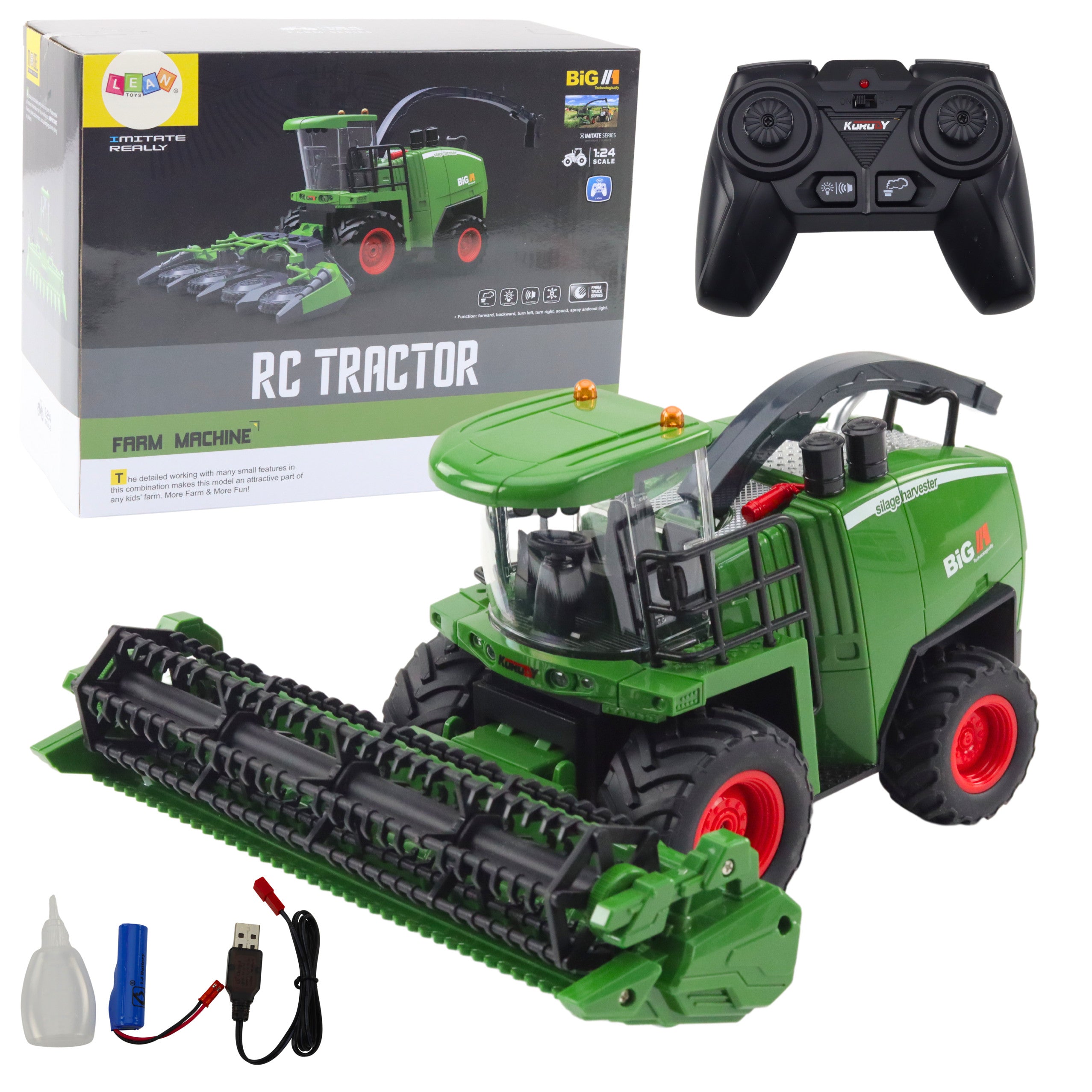 Agricultural Combine Harvester Grain And Corn Header Remote Control Rc 1:24