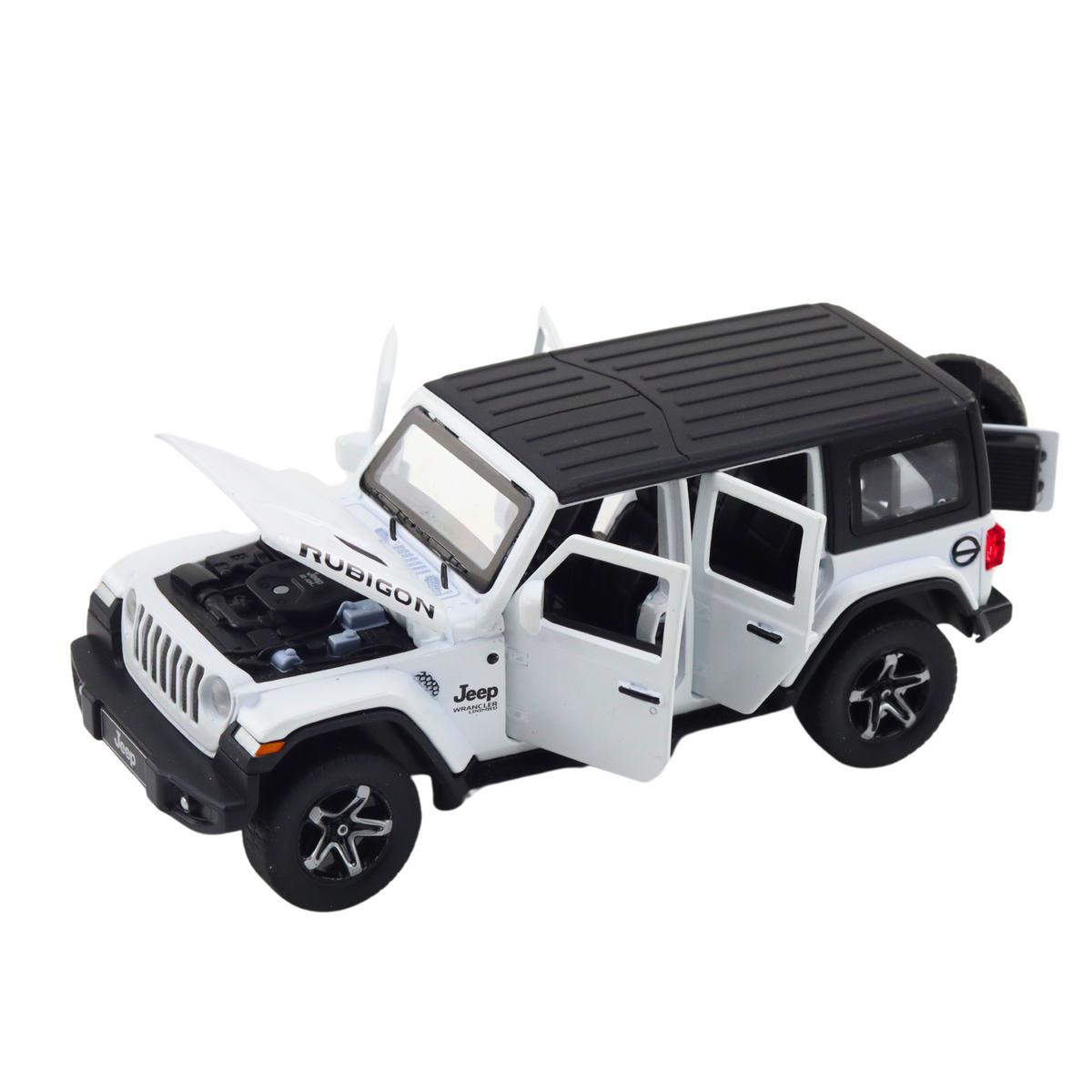 Set Of Car Off-road Camper Metal Drive Lights Sounds White 1:32