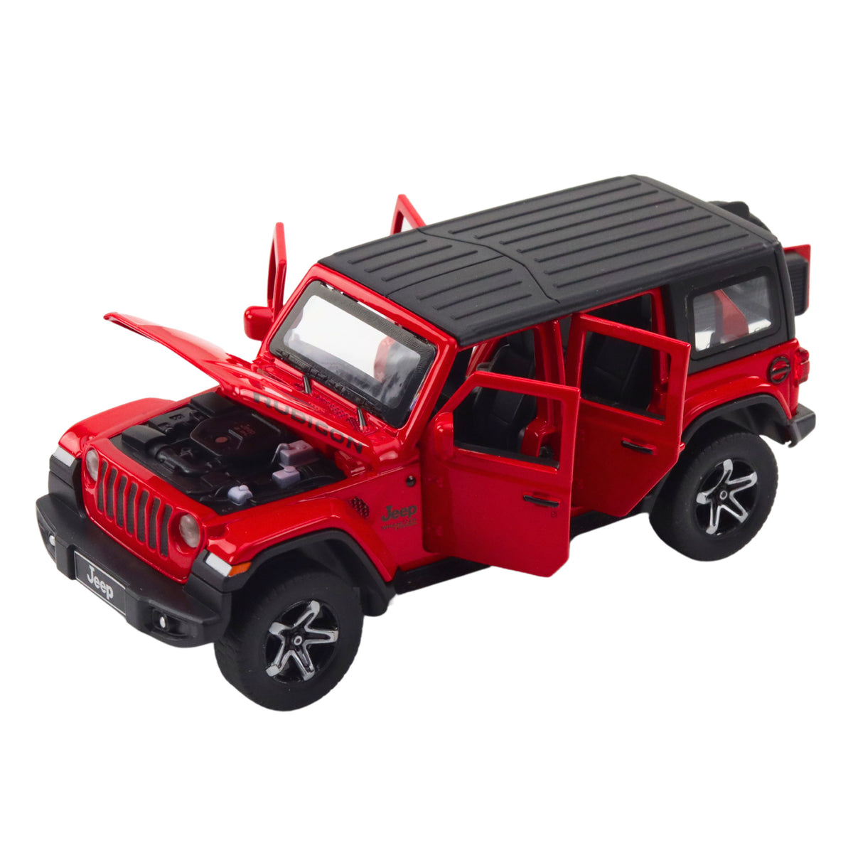 Set Of Car Off-road Camper Metal Drive Lights Sounds Red 1:32
