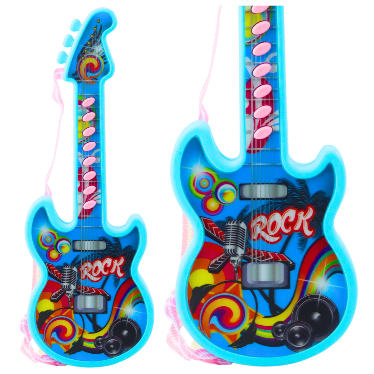 Elektrisk guitar til børn Melodier Solmization Range Blå 29cm