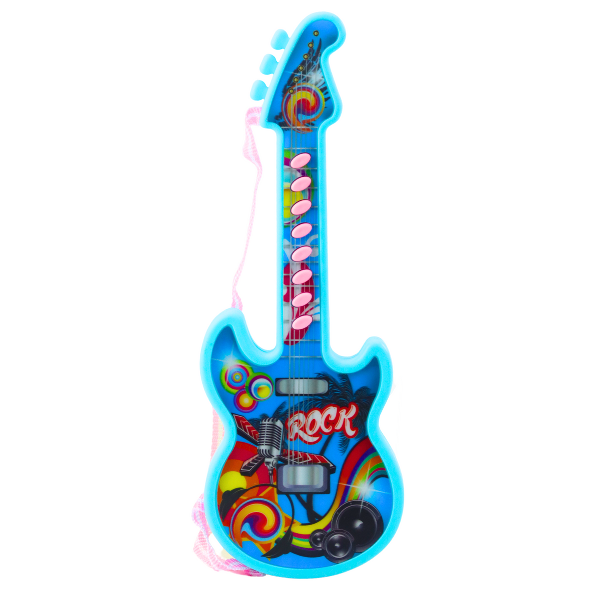 Elektrisk guitar til børn Melodier Solmization Range Blå 29cm