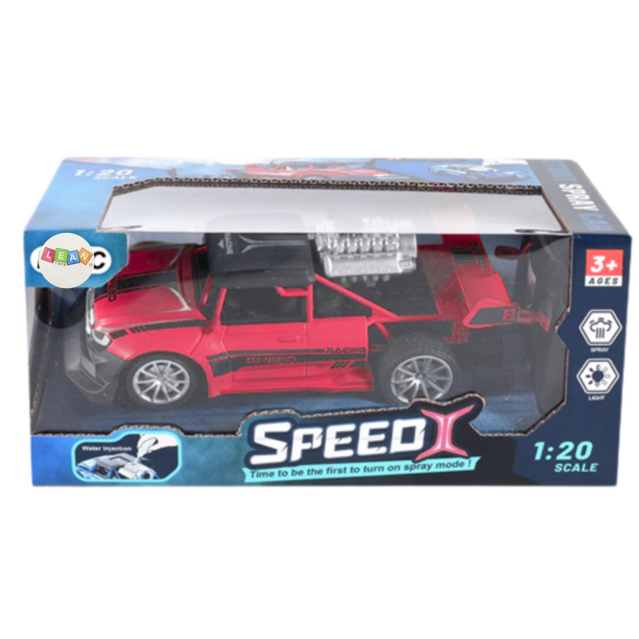 Remote Controlled Rc Car 1:20 Lights Smoke Effect Red