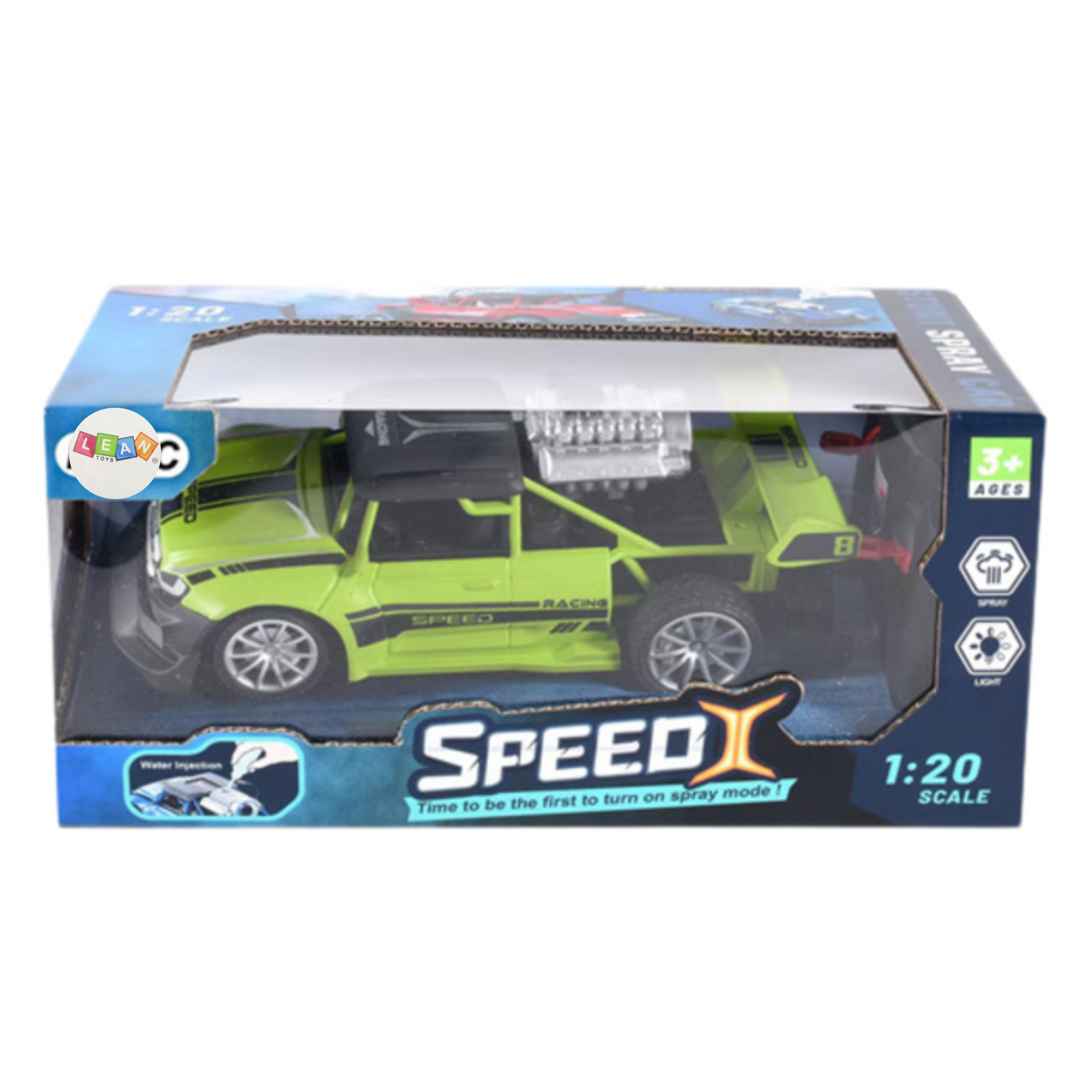 Remote Controlled Rc Car 1:20 Lights Smoke Effect Green