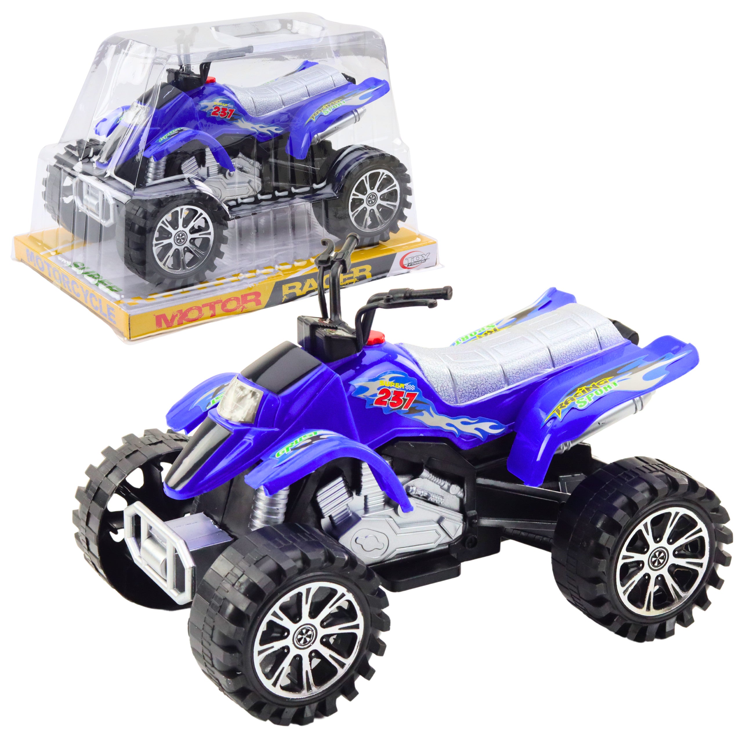 Quad Terrain Drive Treaded Wheels Blue