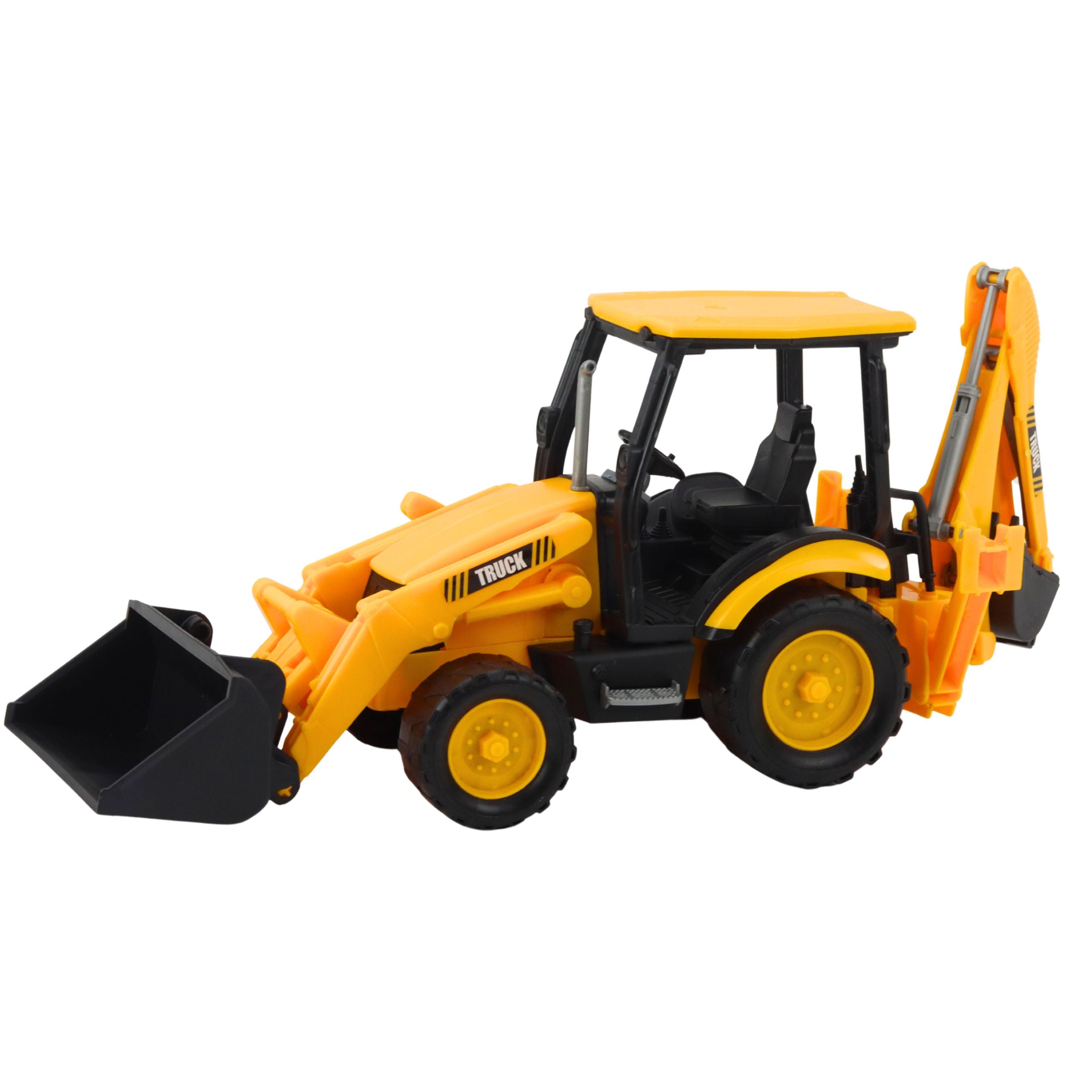 Two-bucket Excavator Mobile Construction Vehicle Yellow