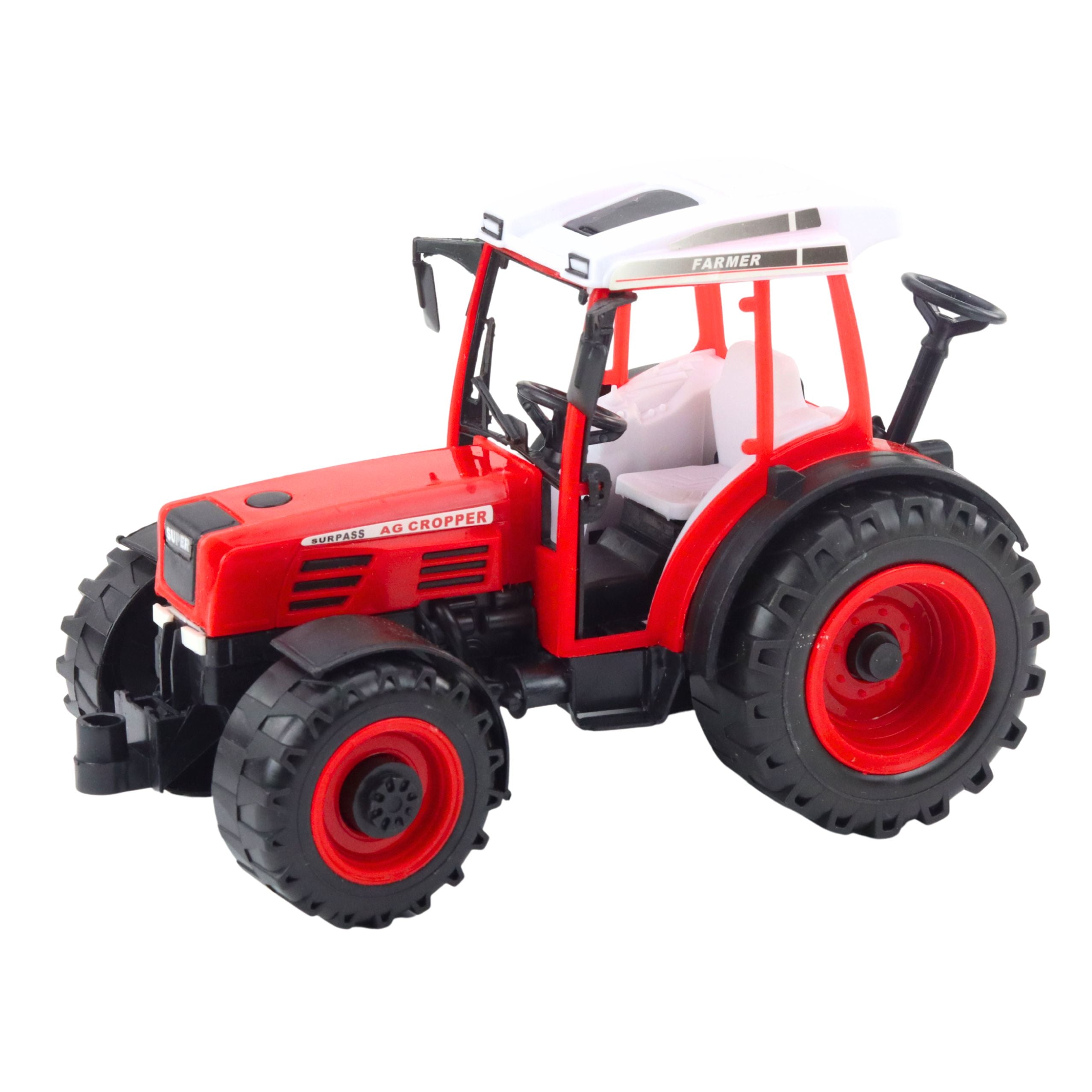 Farmer's Tractor With Seeder Red 34cm