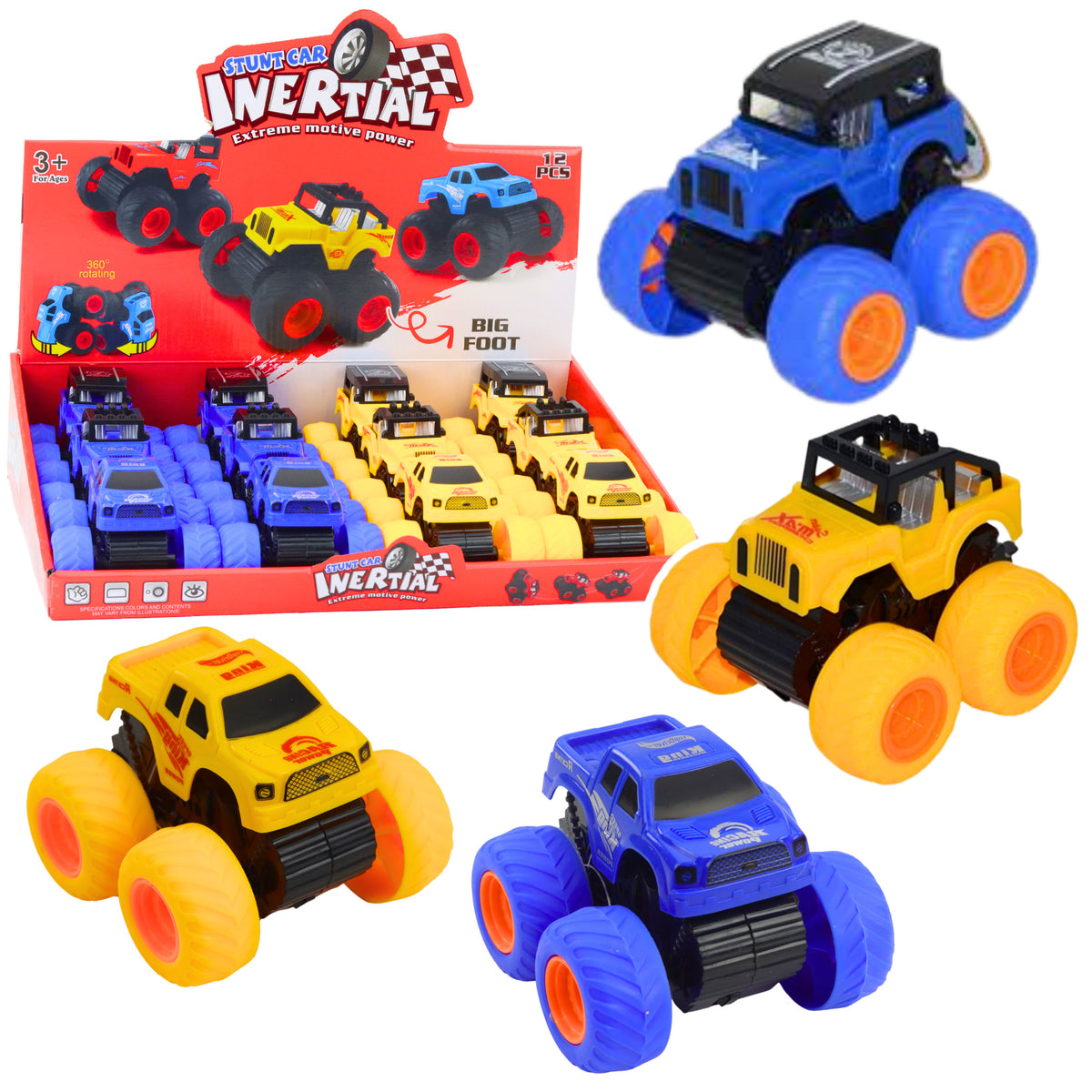 Climbing Off-road Car With Drive Yellow Blue