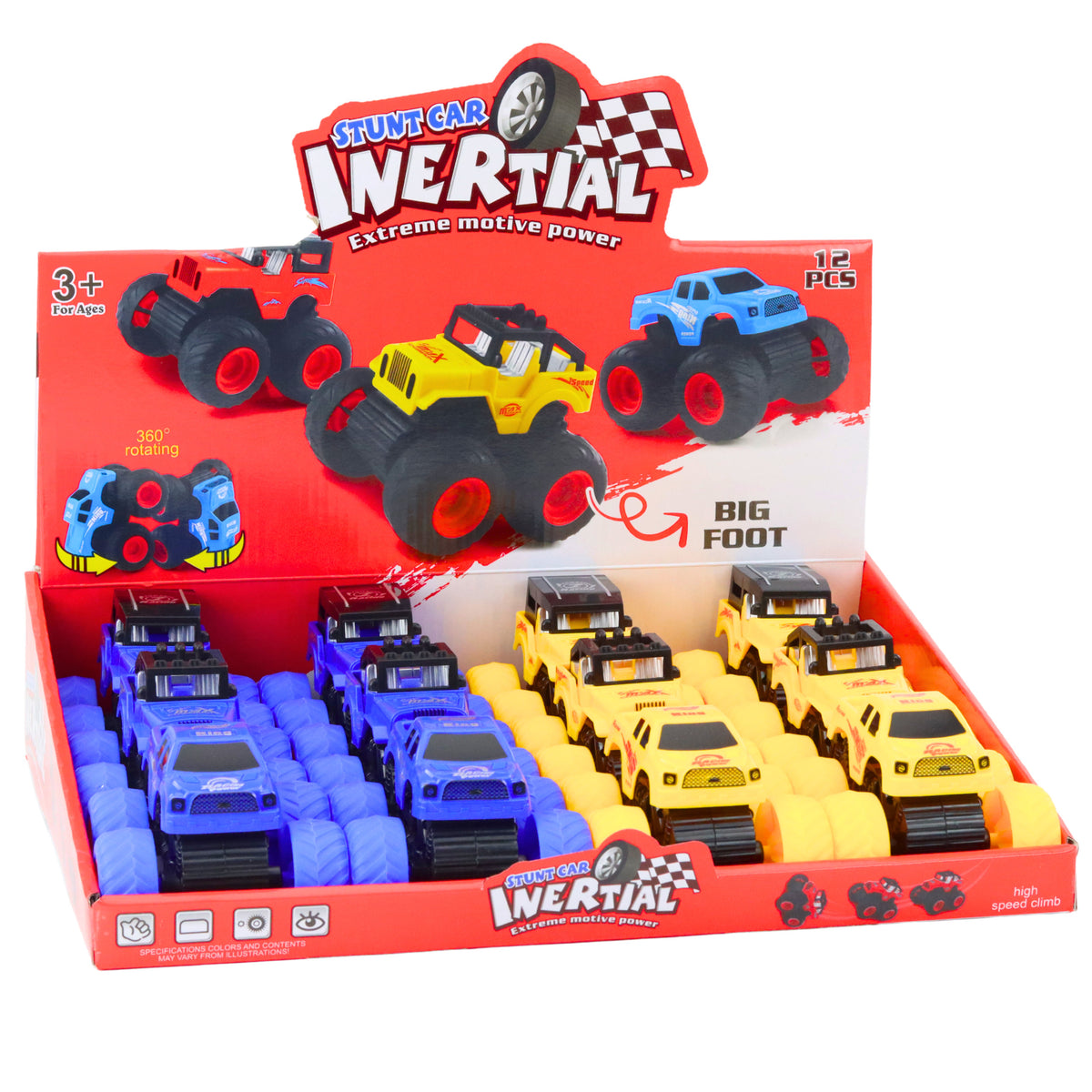 Climbing Off-road Car With Drive Yellow Blue