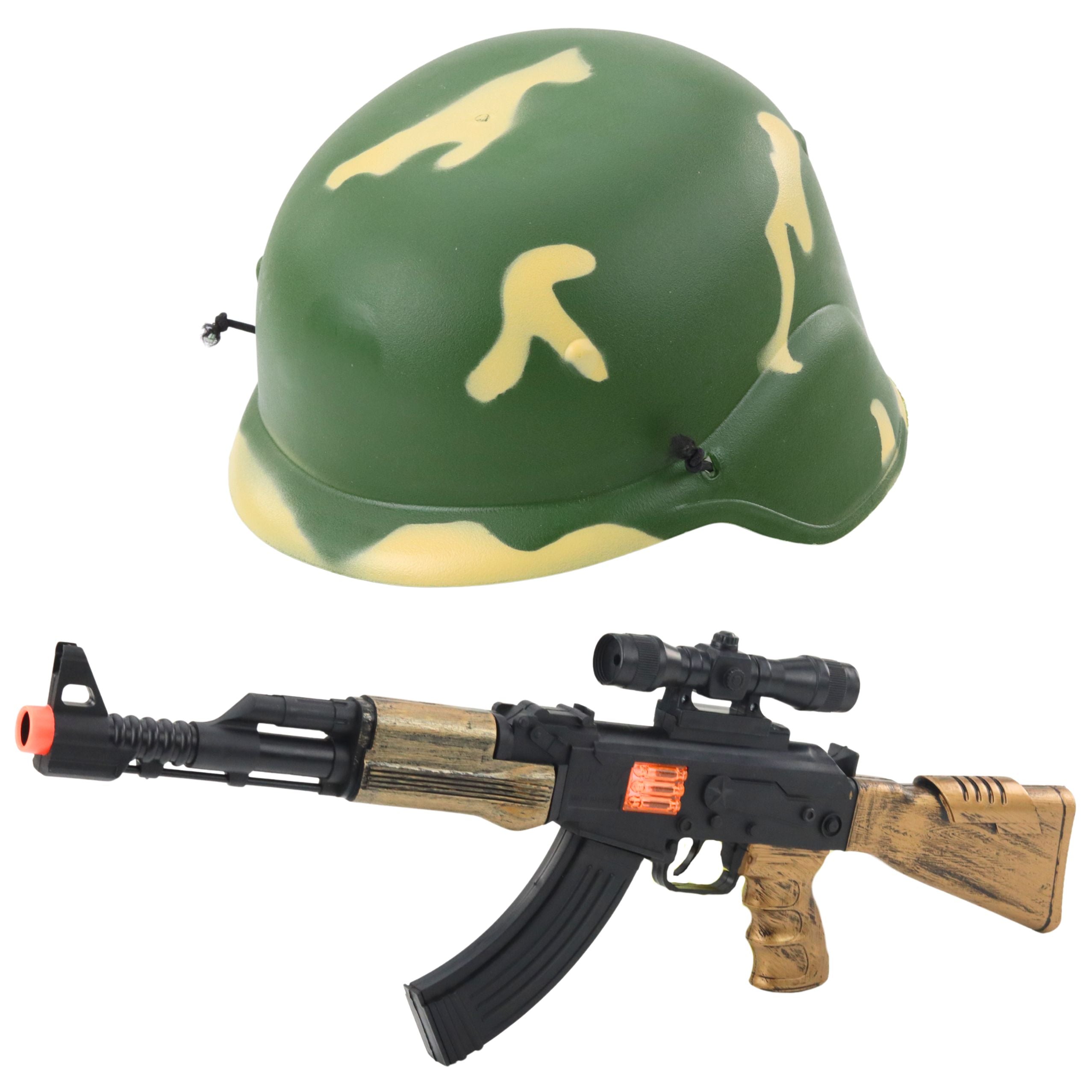 Military Set Military Rifle Sound Helmet With Rubber Band