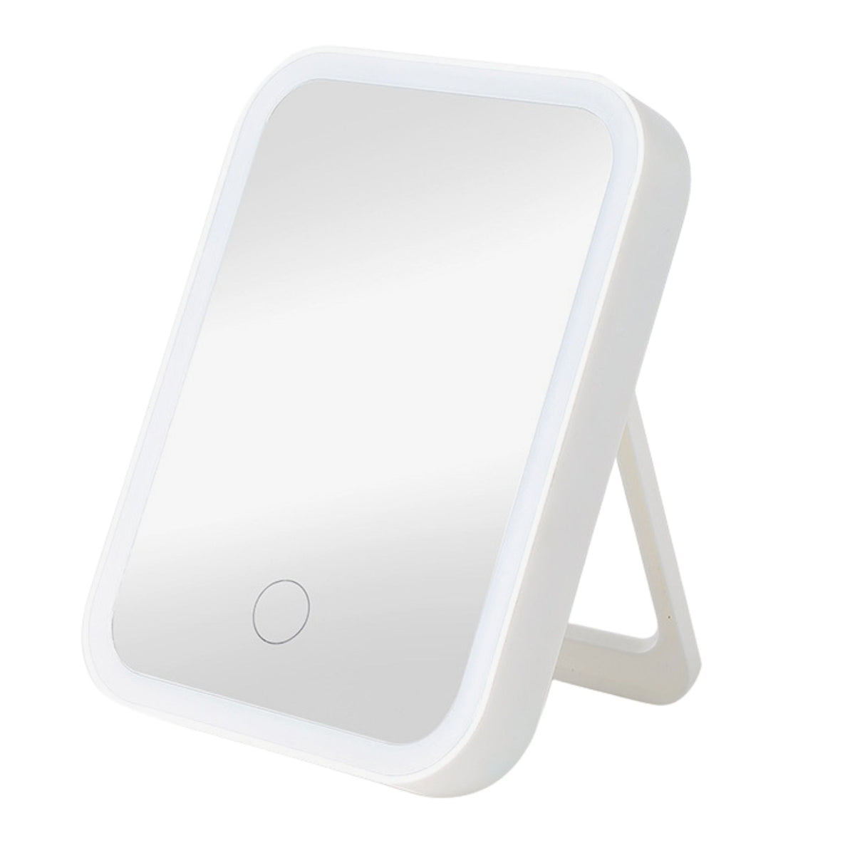 Led Illuminated Mirror 3 Lighting Modes 90° Tilt Angle White