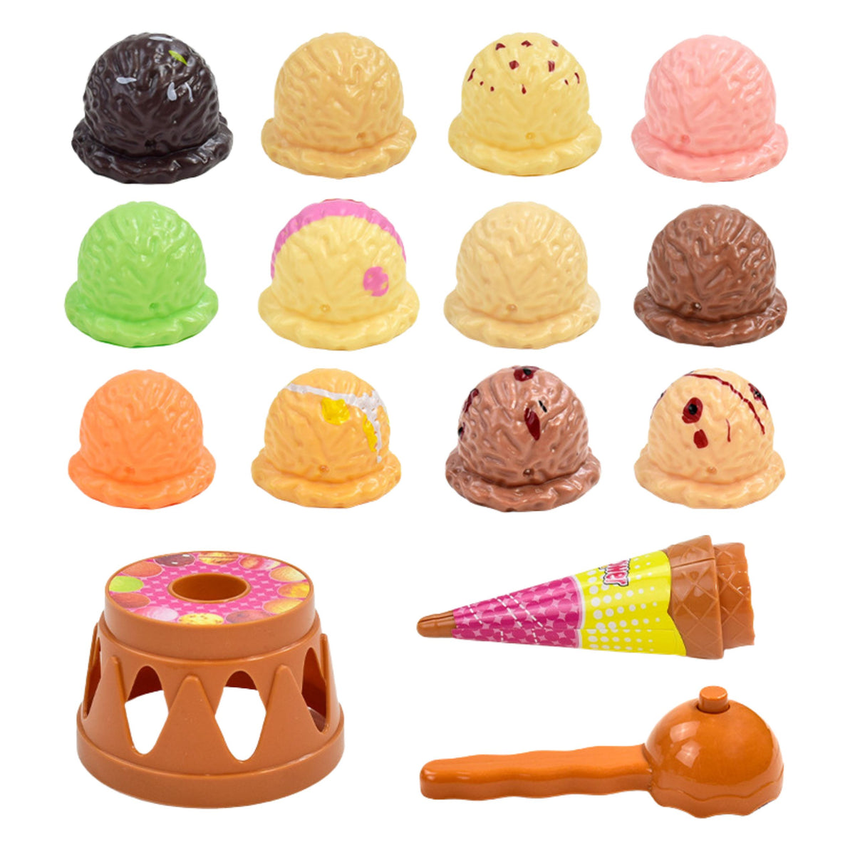 Ice Cream Tower Arcade Game Colorful Knobs 17 Pcs.