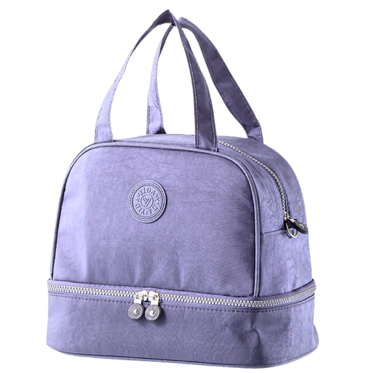 Bolsa De Desayuno Térmica Aislante Con Correa Ajustable Morado 27cm