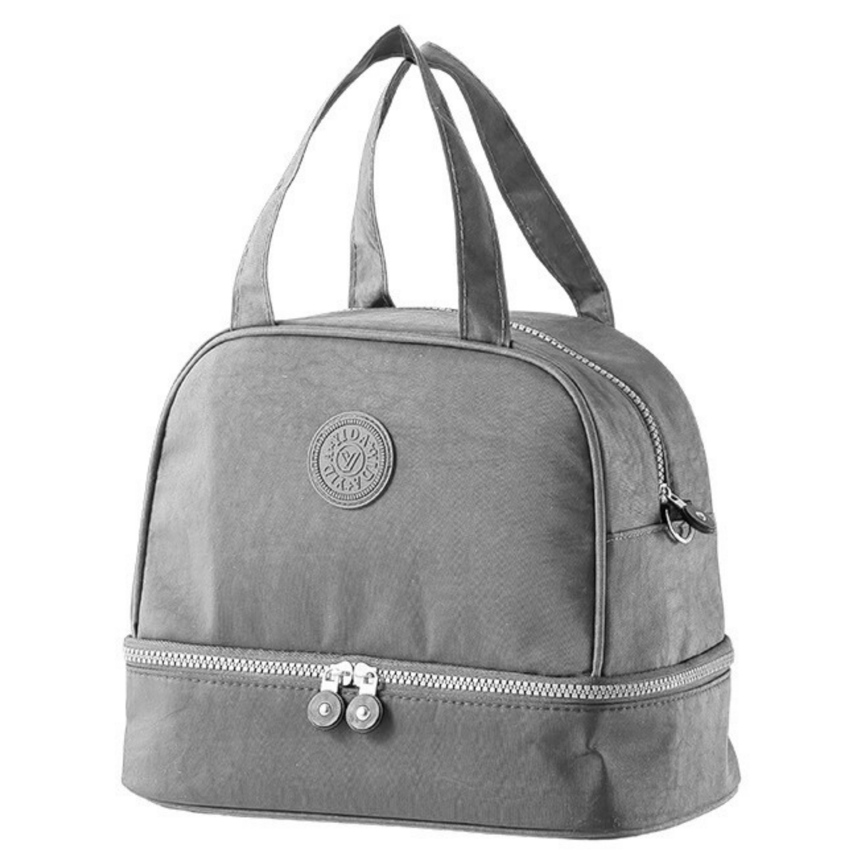 Bolsa De Desayuno Térmica Aislante Con Cinturón Regulable Gris 27cm