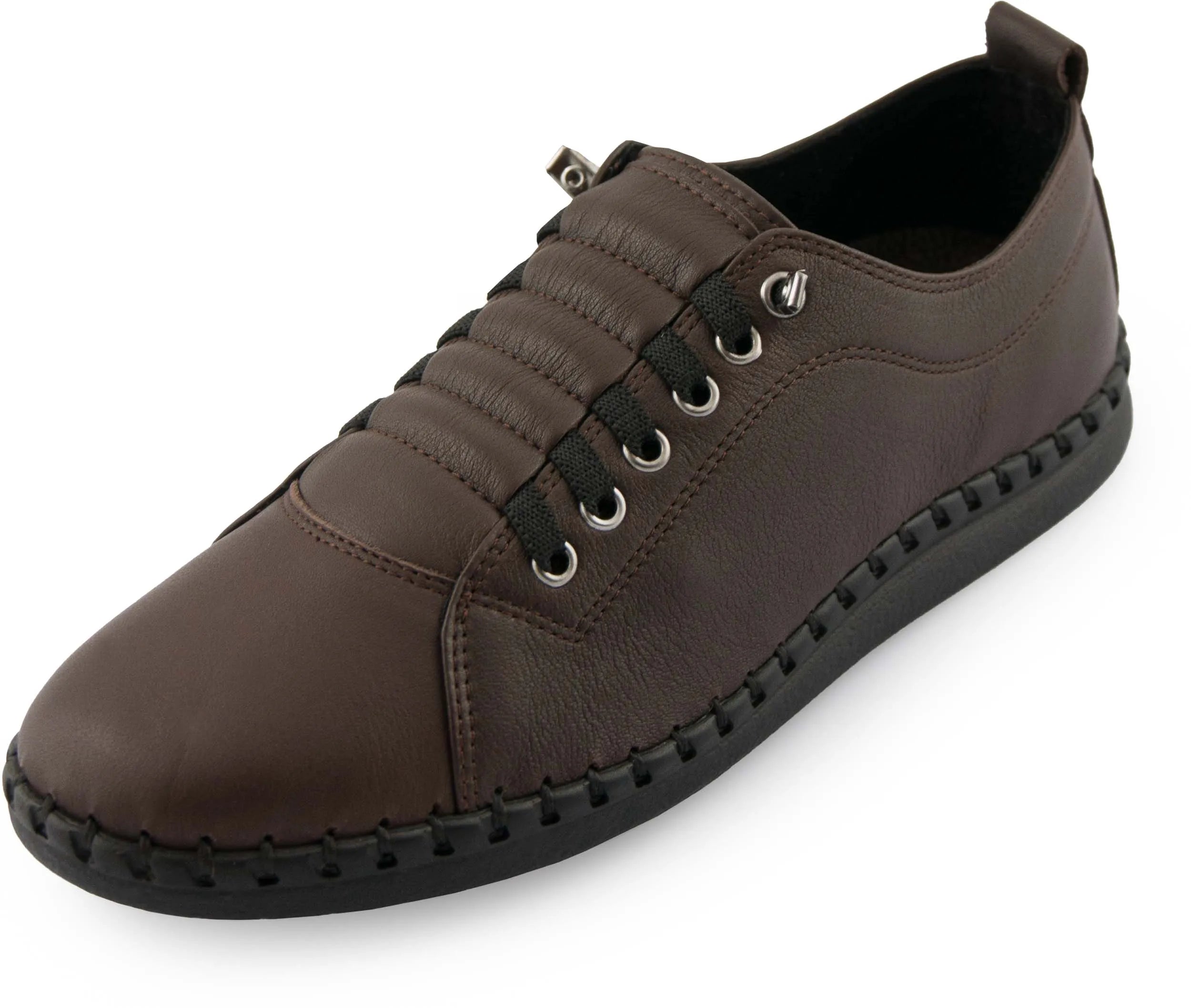 Damen-Lederschuhe Nell M6019 Braun