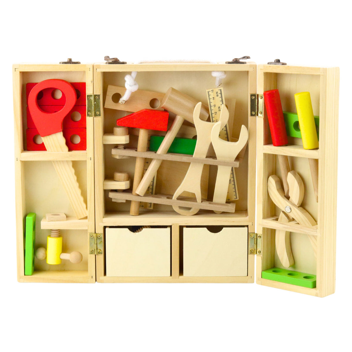 Little Handyman's Set Wooden Tool Box 35 Pcs.