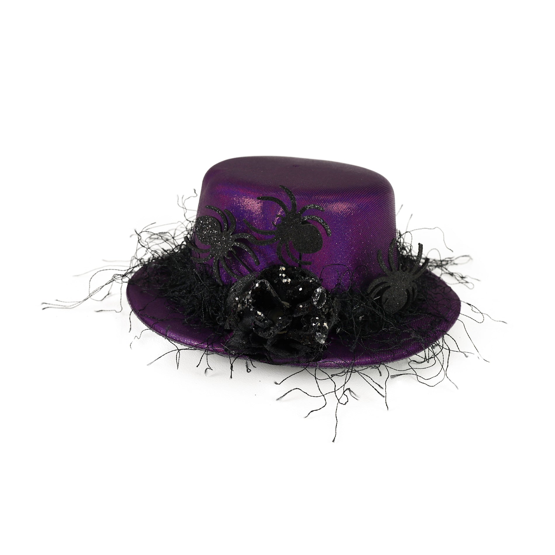 Mini Purple Hat With Web For Adults