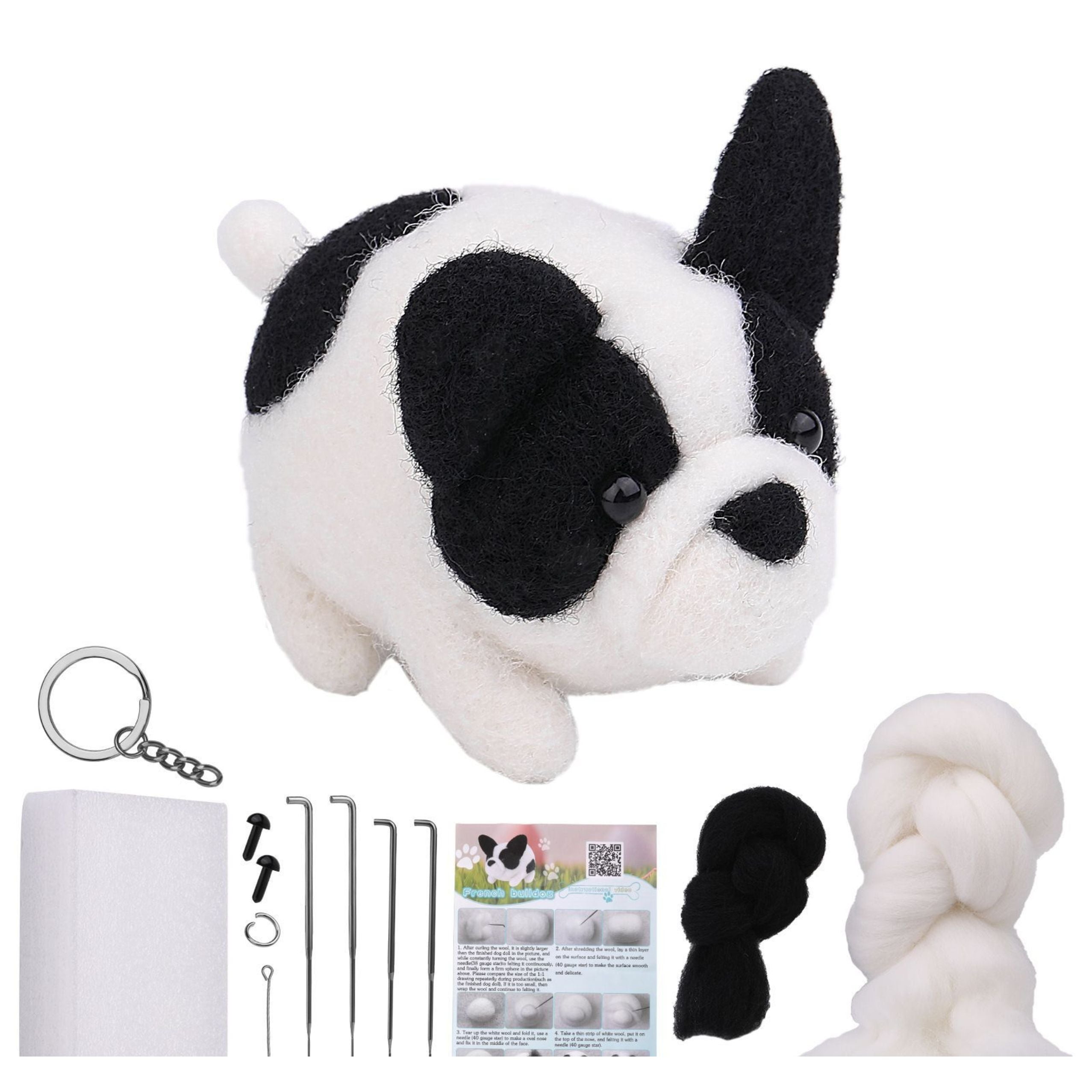 Diy Felting Kit - Worsted Wool Dog Cat Mix