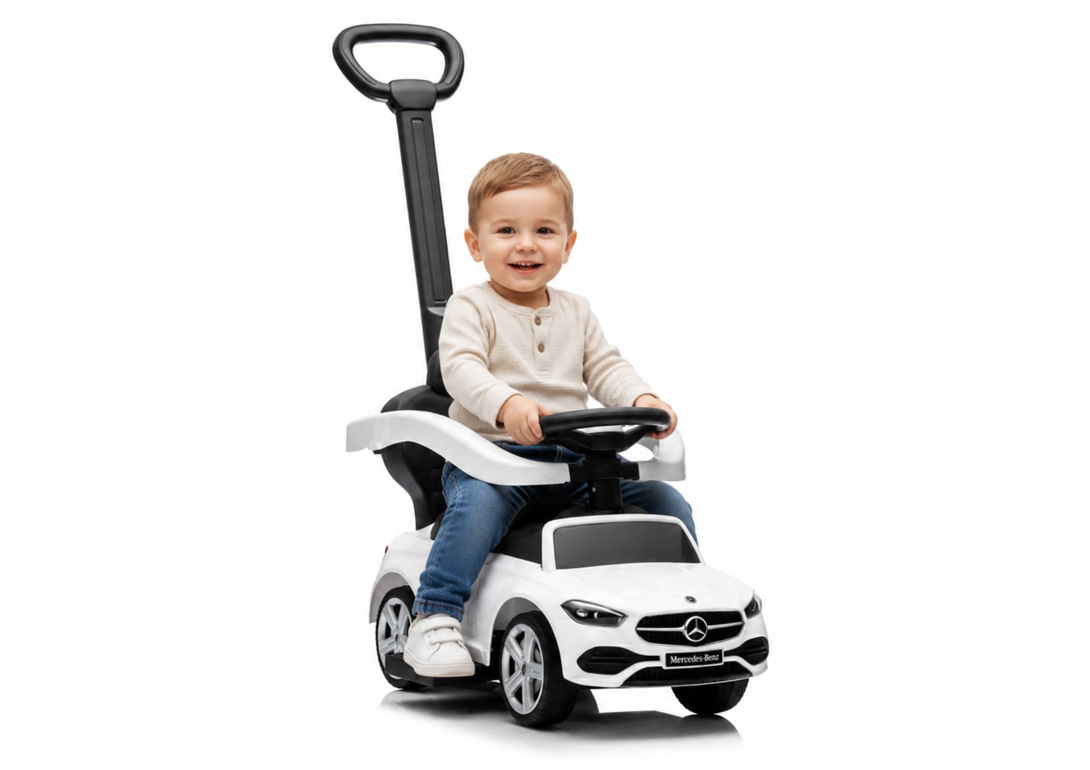Ride-on With Pusher Mercedes 3in1 White