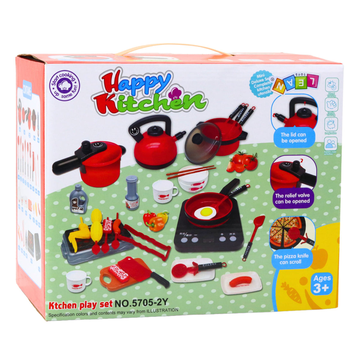 Kitchen Set Pots Food Battery Operated Hob Accessories 36 Pcs