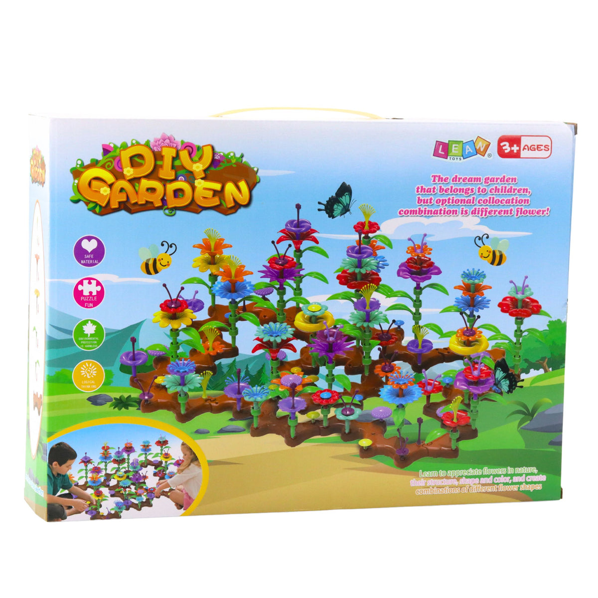 Creative Garden Flowers Construction Blocks Set 198 Pcs.