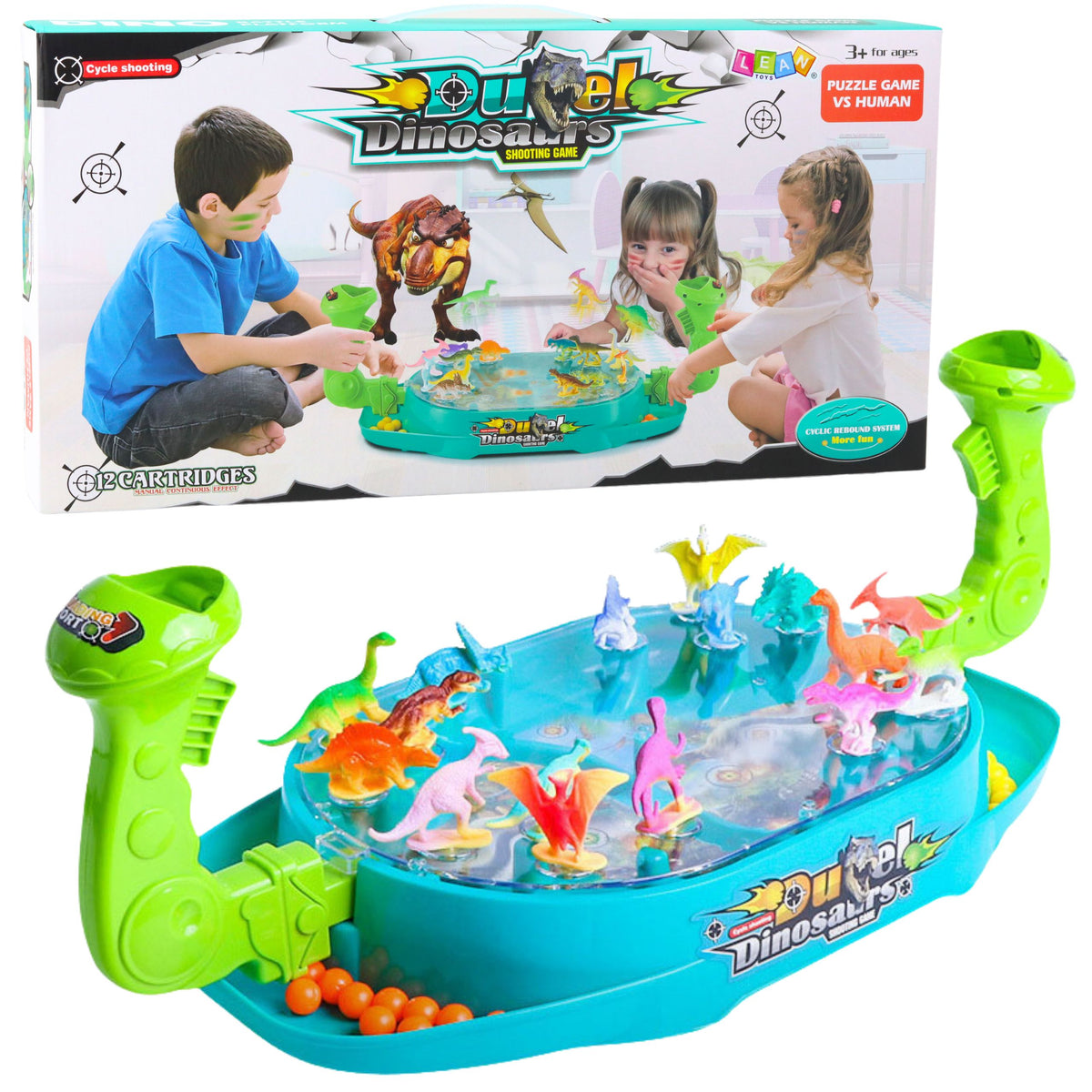 Arcade Game Ballsaurs Knocking Down Dinosaurs Shooting