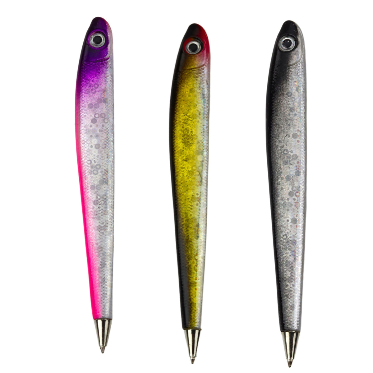 Fish Ballpoint Pen Shimmering Blue Color Ink 12.5cm