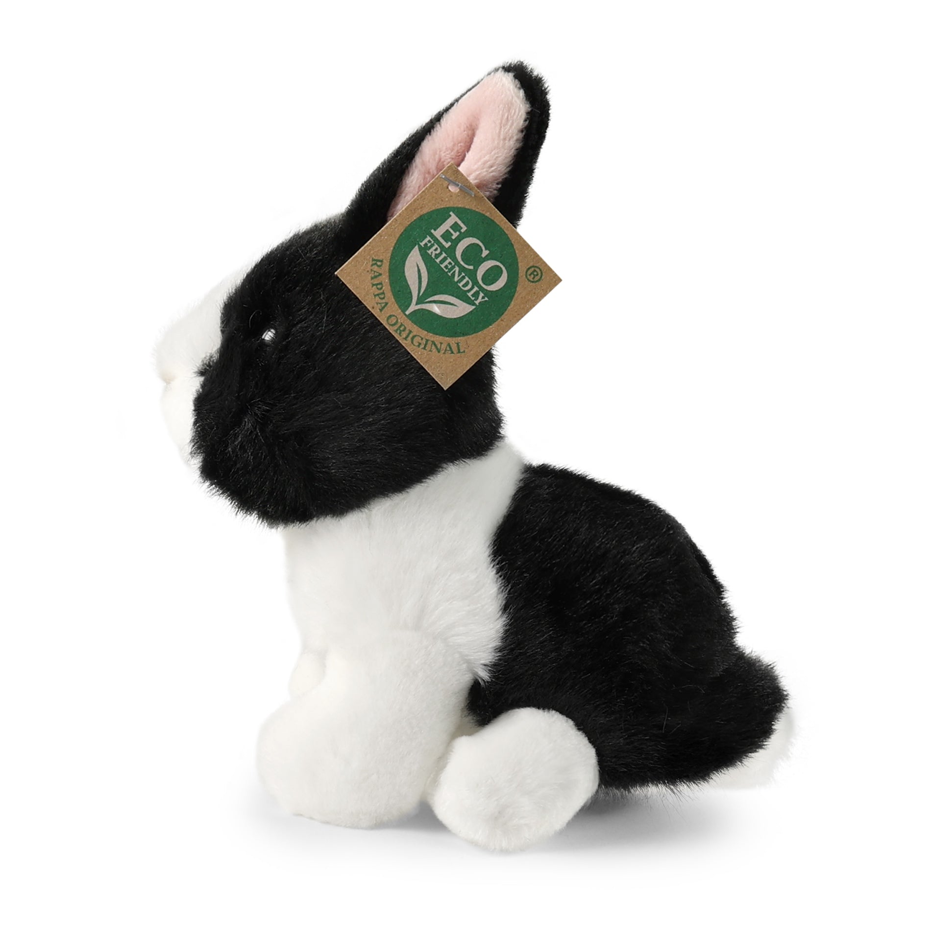 Plüss fehér-fekete Rabbit 16 cm Környezetbarát