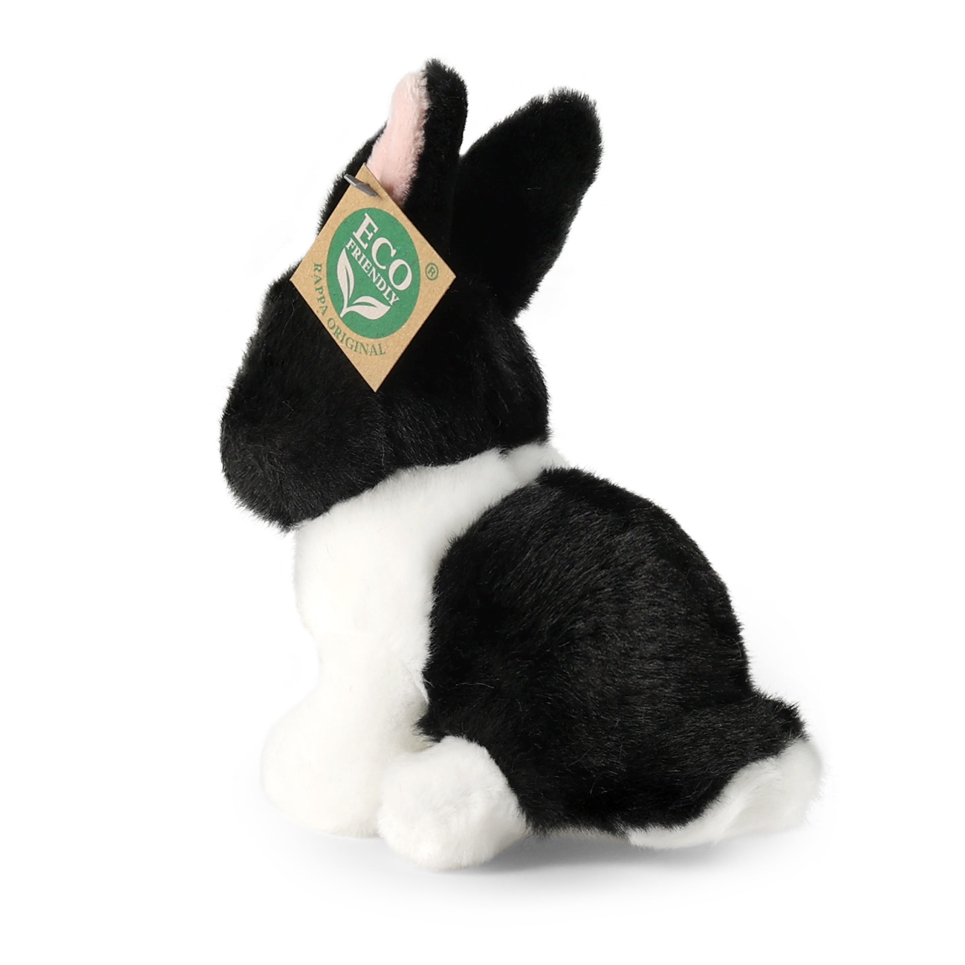 Plüss fehér-fekete Rabbit 16 cm Környezetbarát