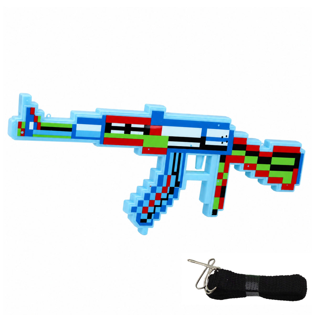 Pixel Rifle Weapon Lights Sounds Blue Green Red 39cm