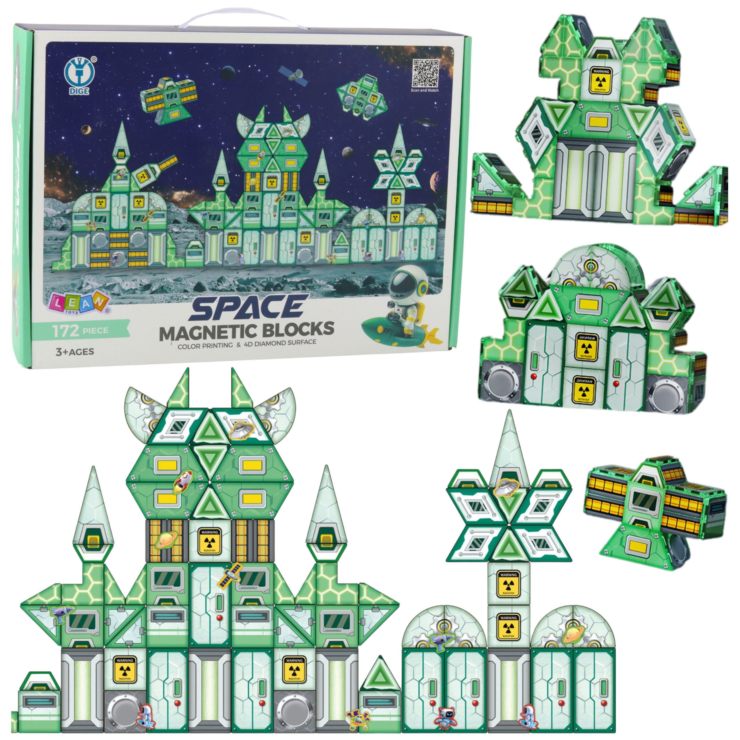 Magnetic Blocks Space Space Station 4d 172pcs