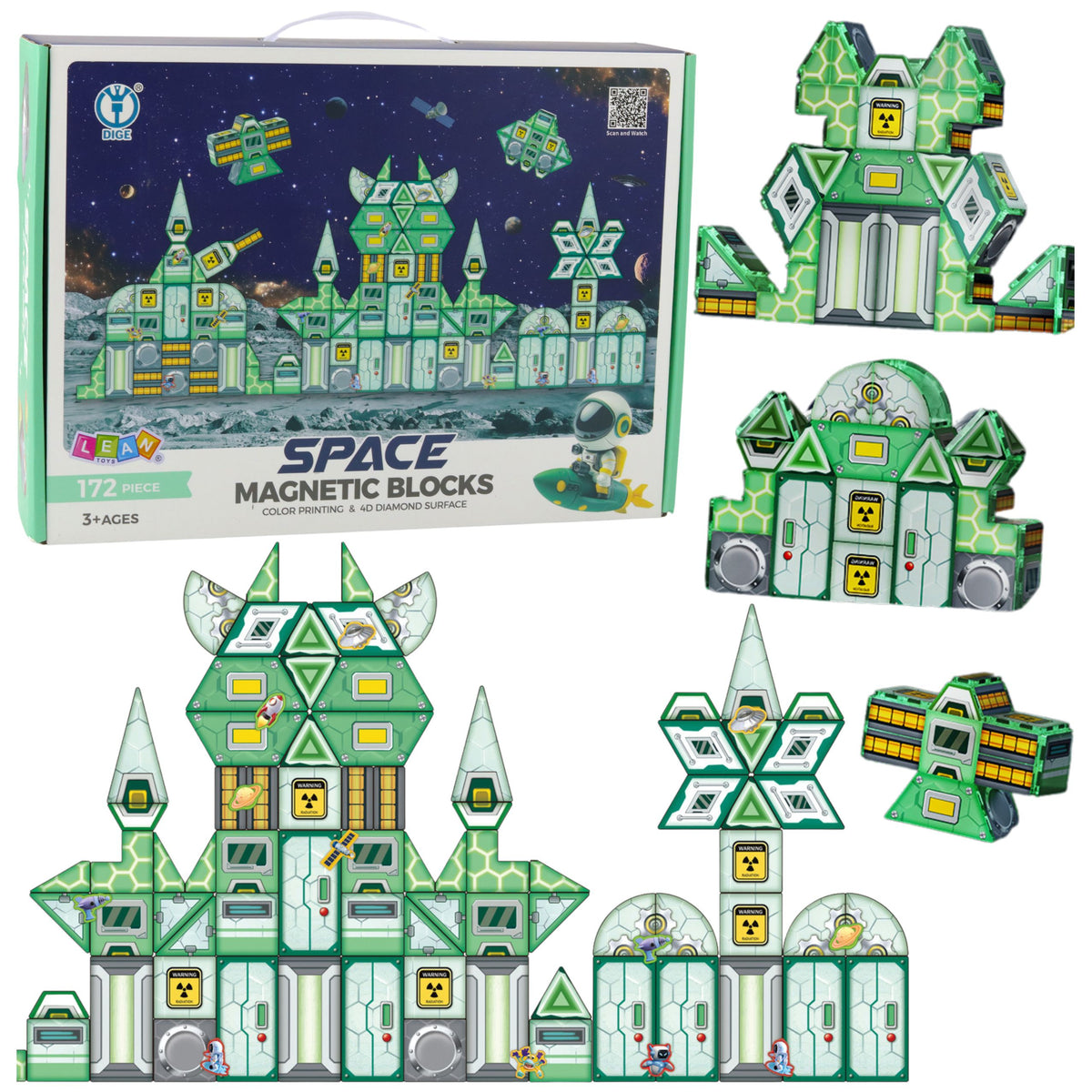 Magnetic Blocks Space Space Station 4d 172pcs