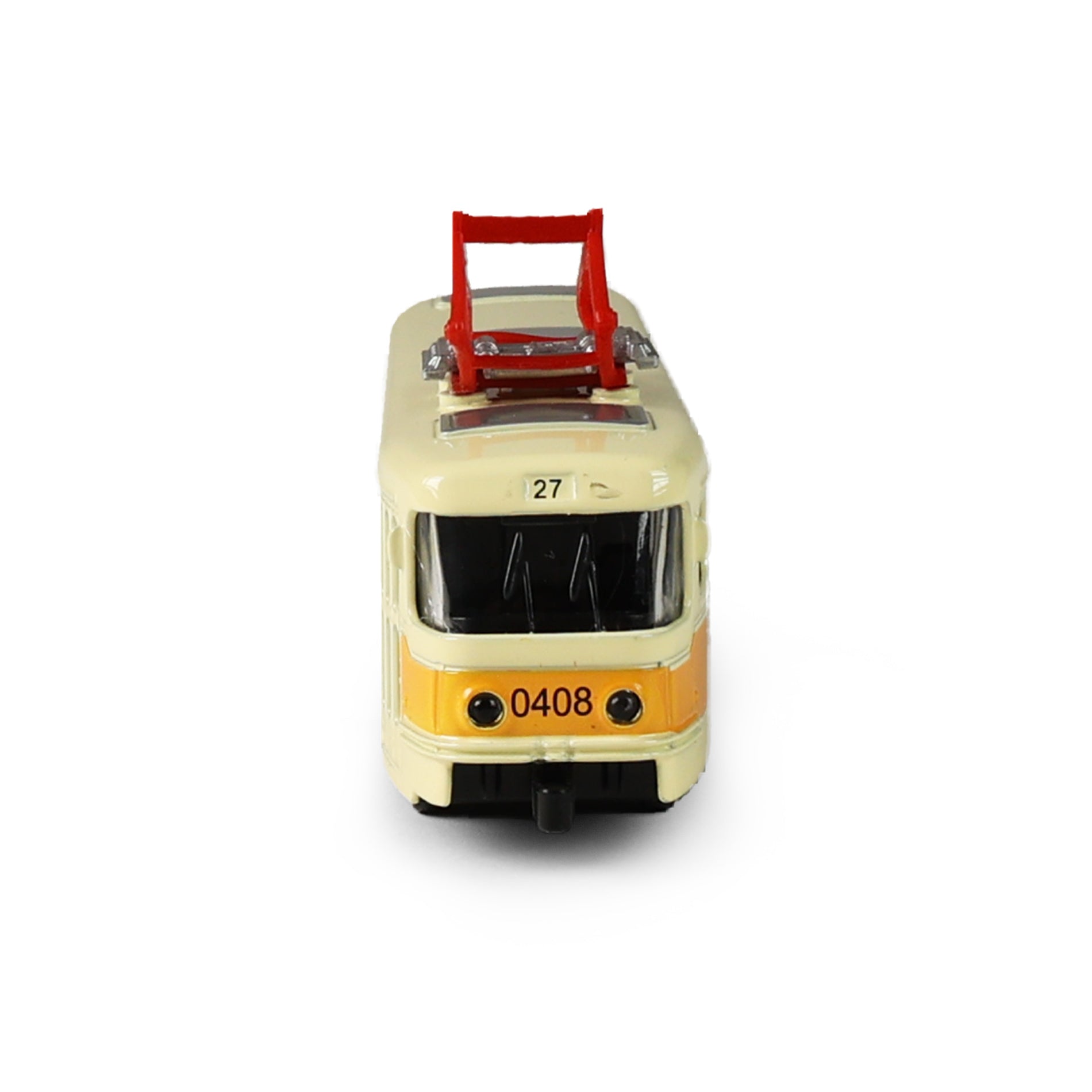 Kovová česká Retro Tram Žltá 16 Cm
