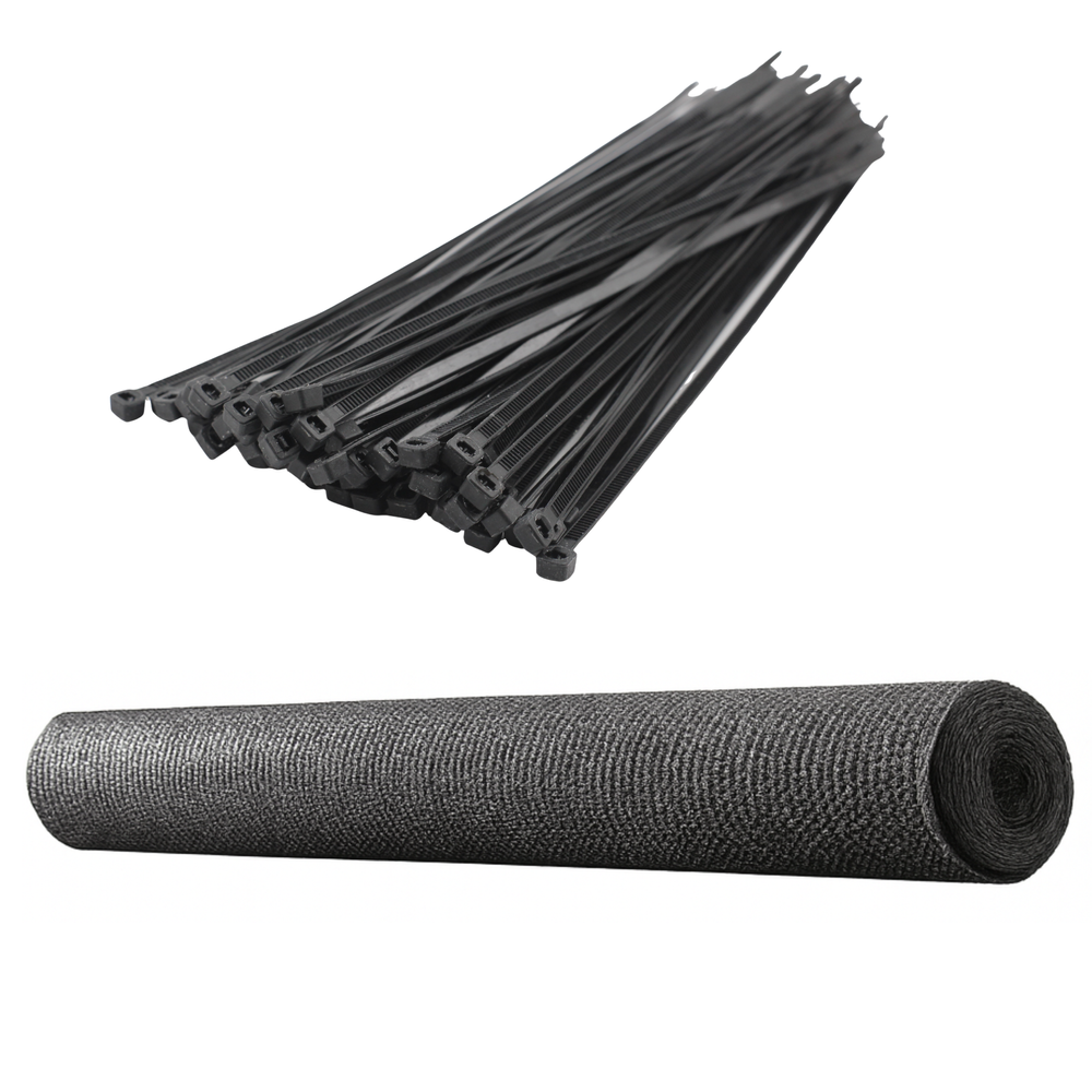 Filet d'ombrage pour masquage de clôture gris 1,5m 10m 140g/m²