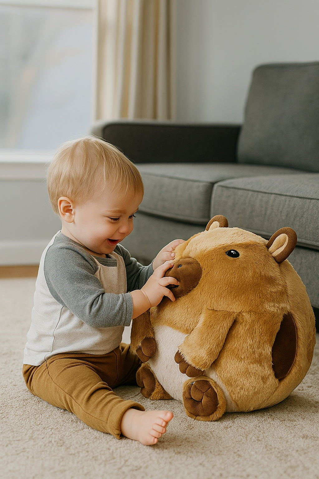 Cozy Noxxiez Hw746 Capybara Pillow 3in1