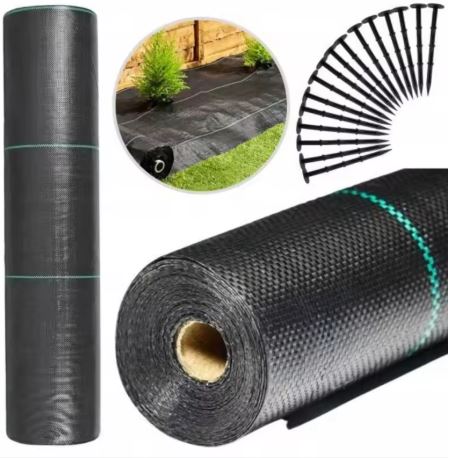 Agrotessile Nero 100 Cm X 50 M Uv 70 G Agrotessile Antialghe + Ancoraggi
