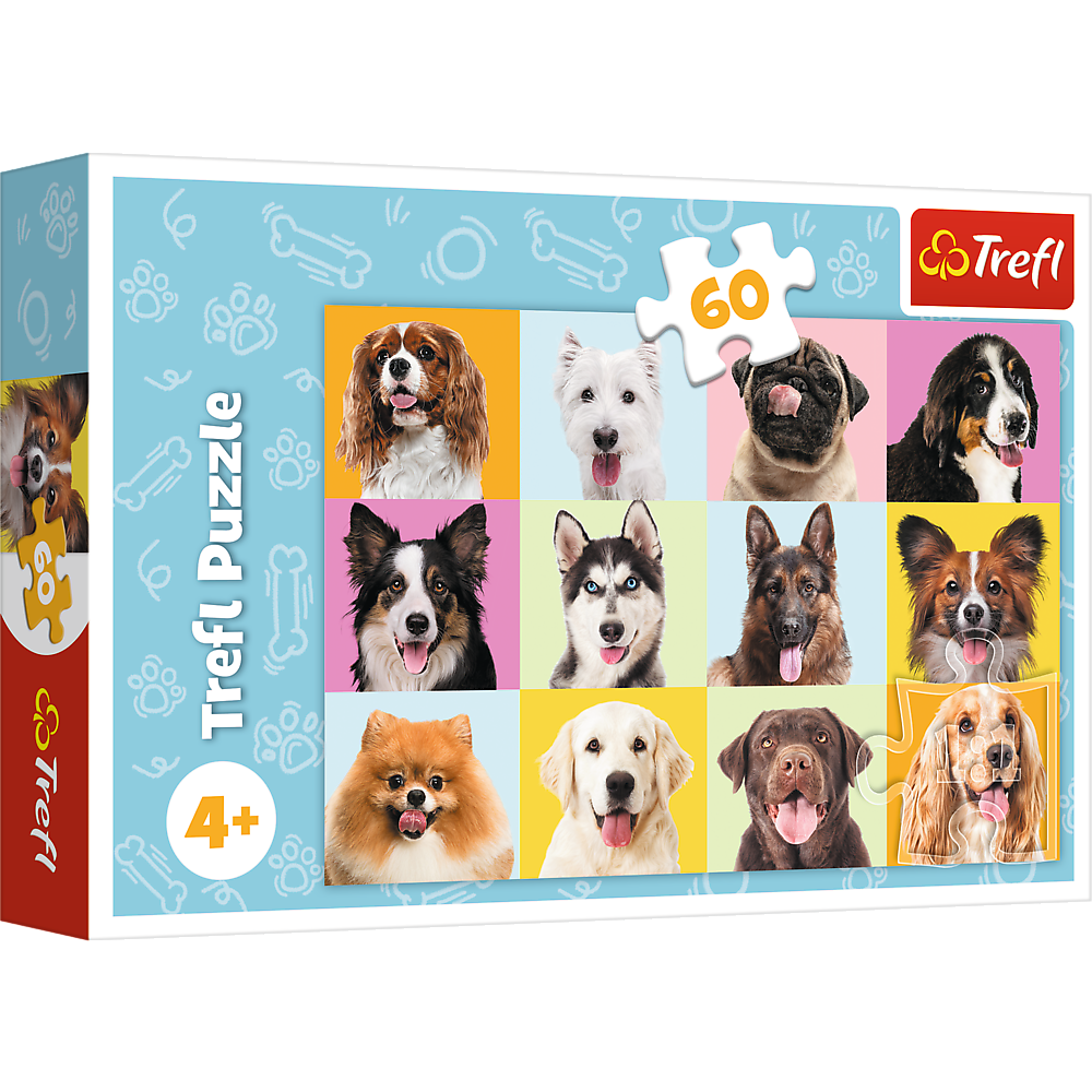 Puzzles - 60 - Sweet Puppies / Trefl 17374
