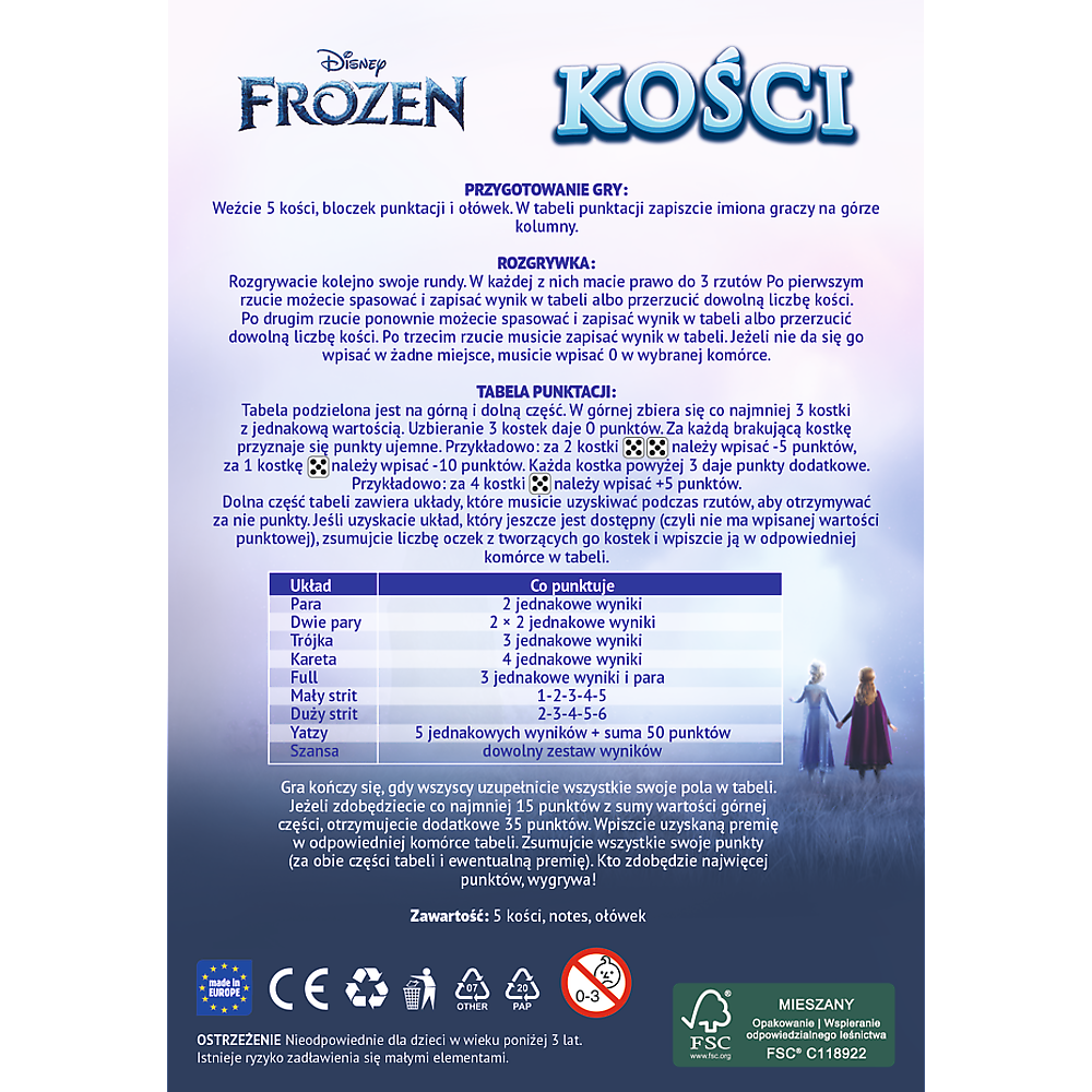 Trefl 02689 Joc de zaruri Ice Queen