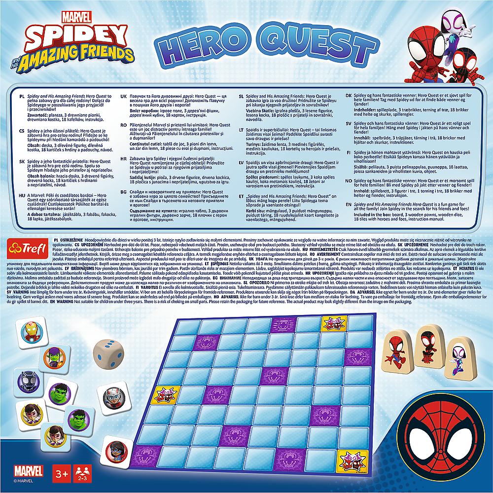 Hero Quest Spidey Spider-man Board Game Trefl 02436