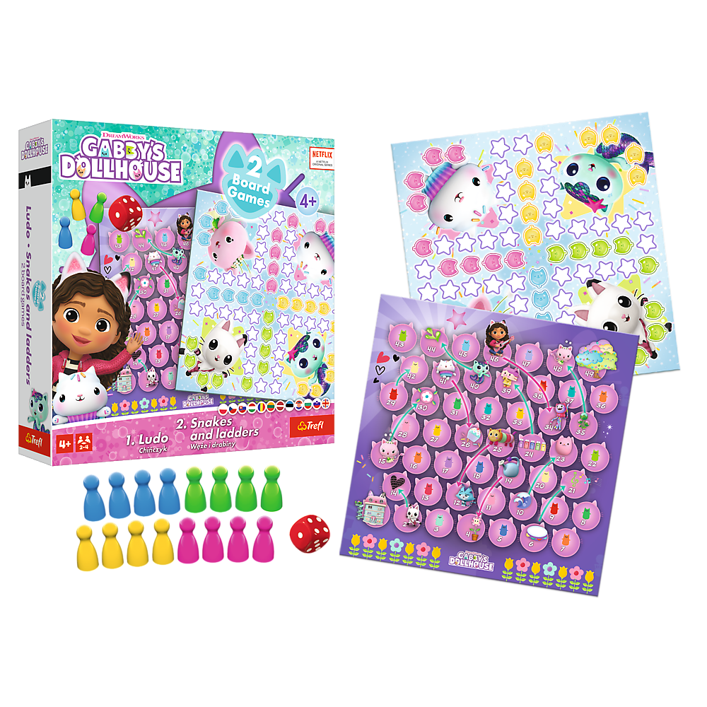 2 az 1-ben kínai játék – Kígyók és létrák Gabbys Dollhouse 02590