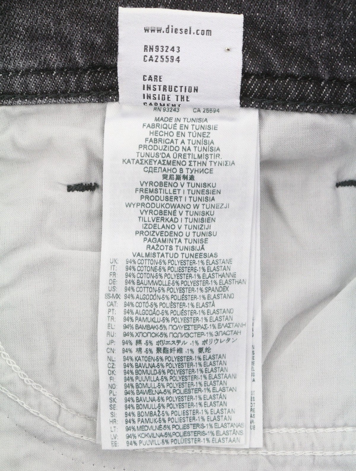 Diesel 2023 D-finitive 09f84 Jeans pour hommes, gris délavé, jambe fuselée régulière